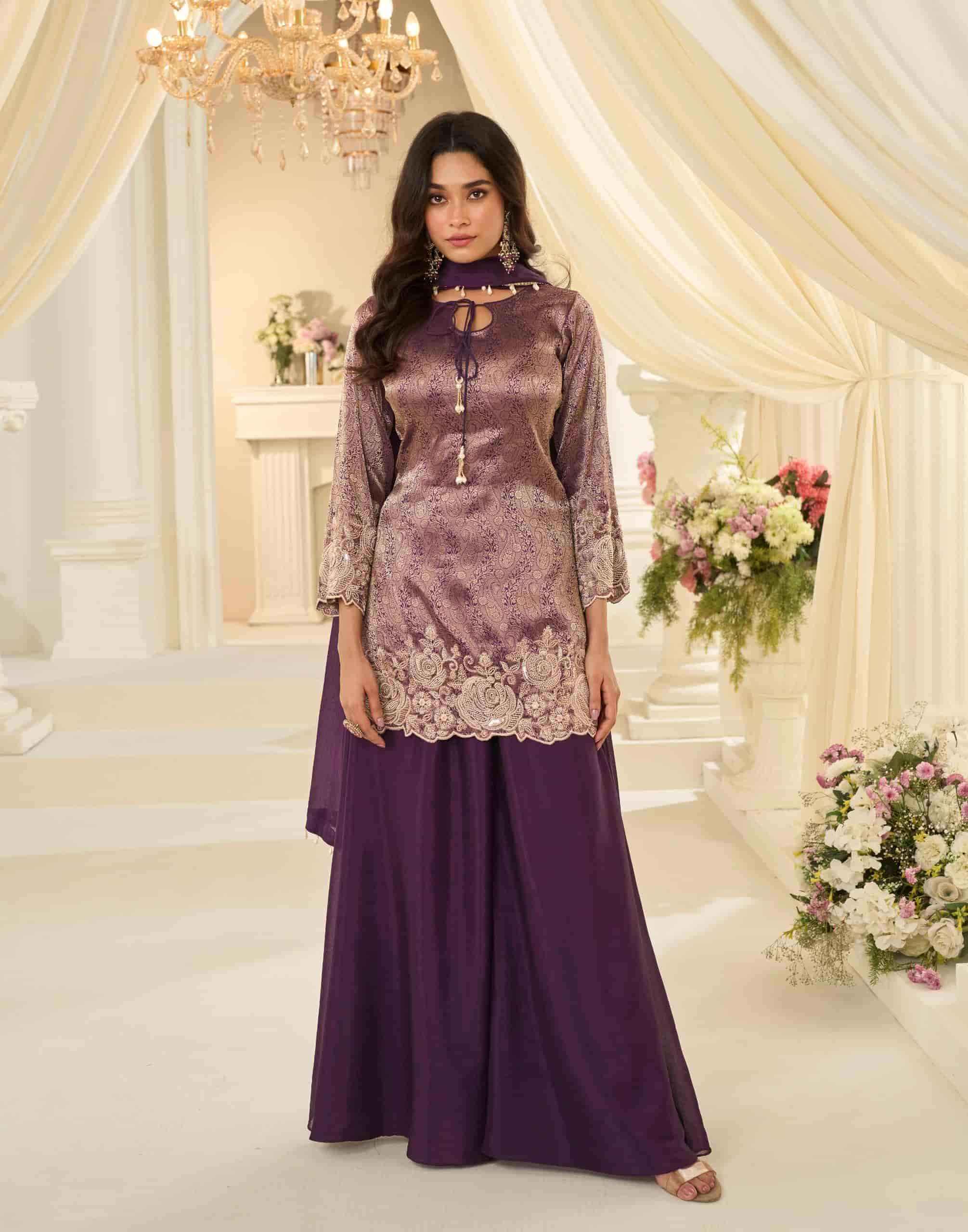Sayuri Jacquaed Beads Collection Readymade Designer Suit Catalog Wholesalers