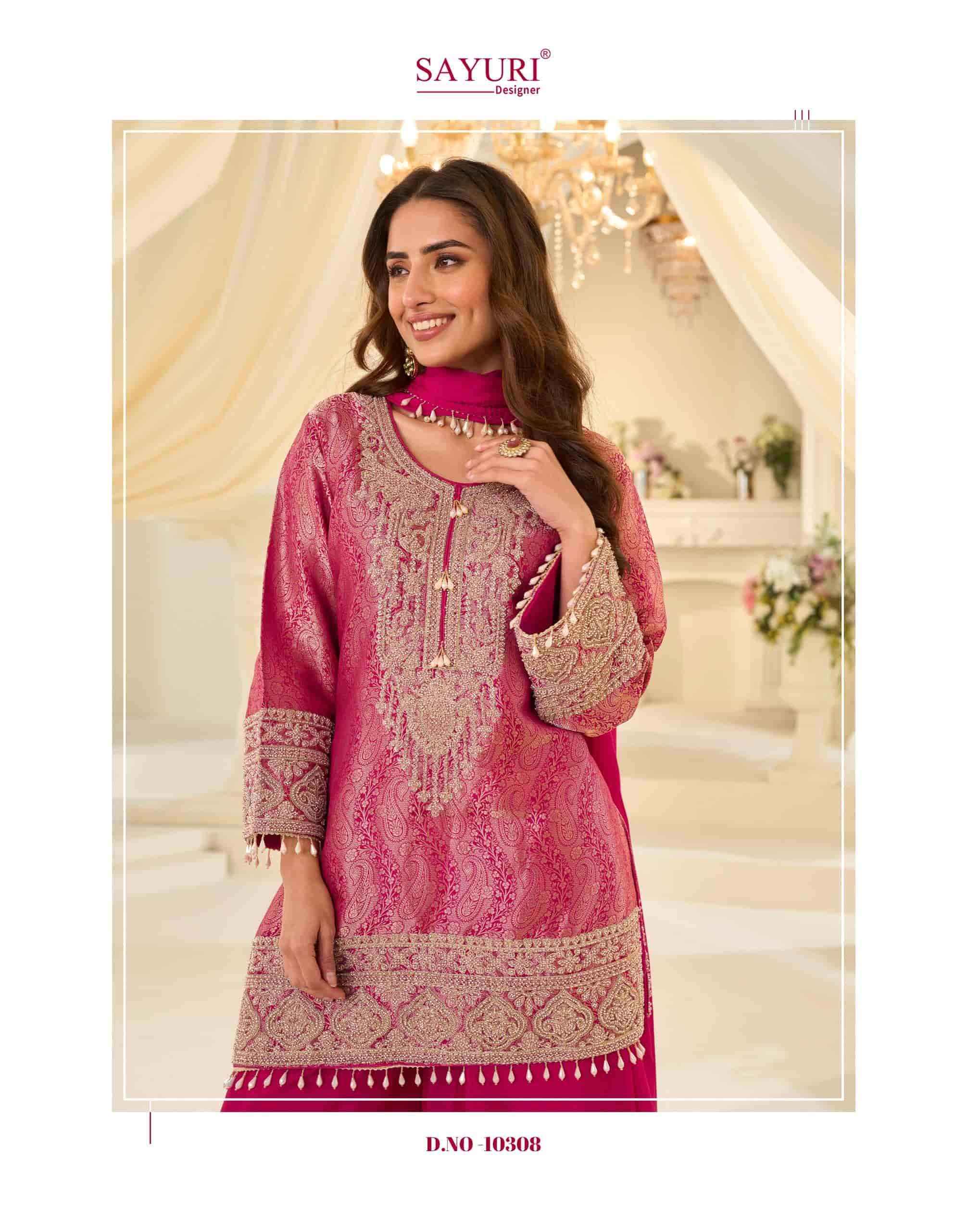 Sayuri Jacquaed Beads Collection Readymade Designer Suit Catalog Wholesalers