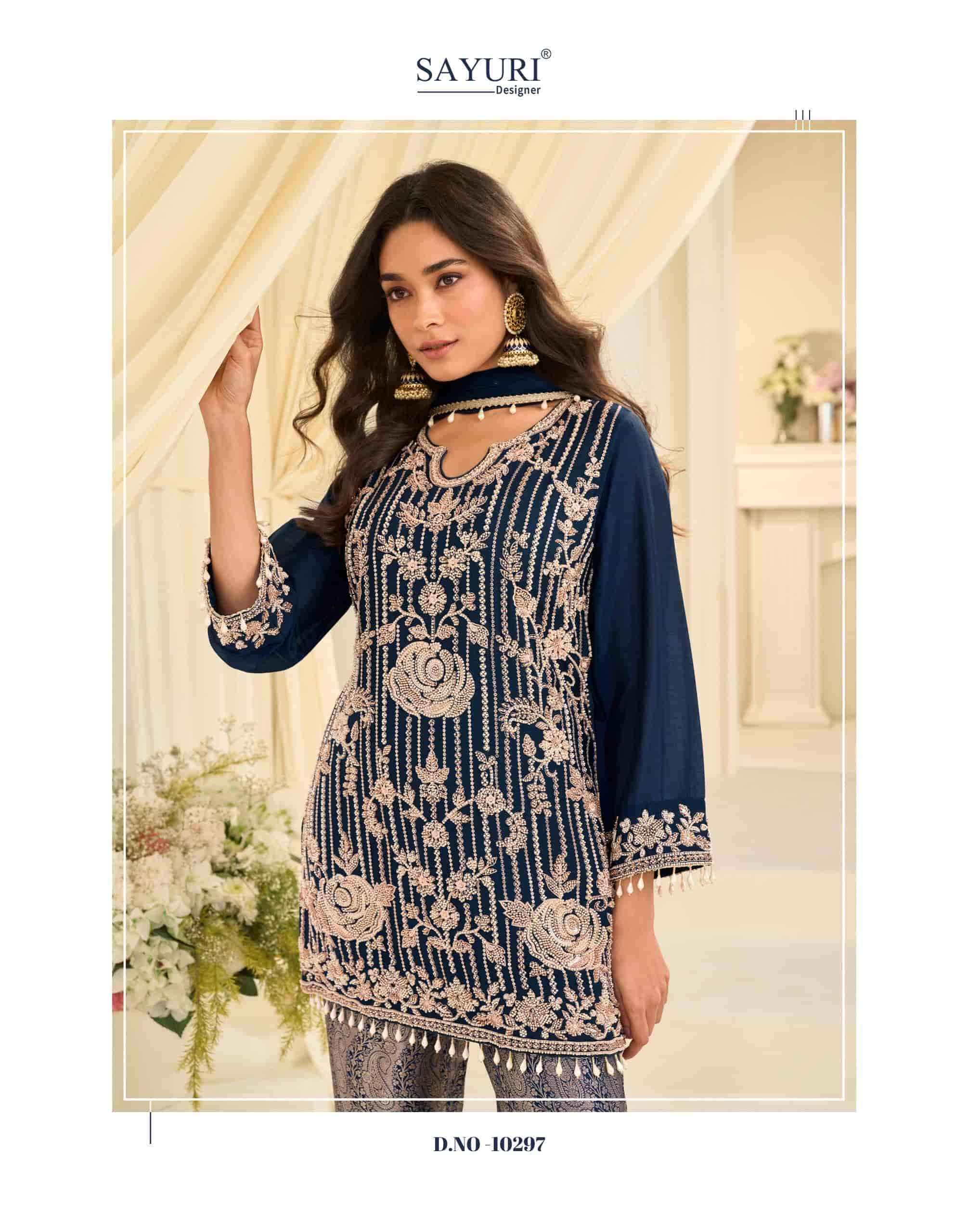 Sayuri Jacquaed Beads Collection Readymade Designer Suit Catalog Wholesalers