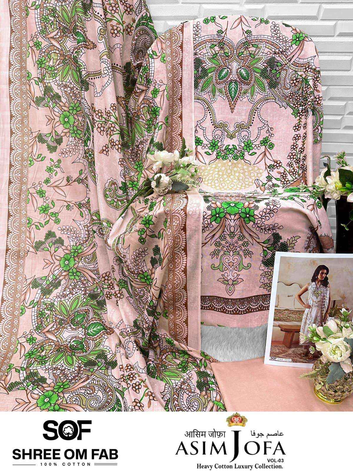 Shree Om Fab Asim Jofa Vol 3 Printed Cotton Dress Material Wholesale Collection ( 6 Pcs Catalog )