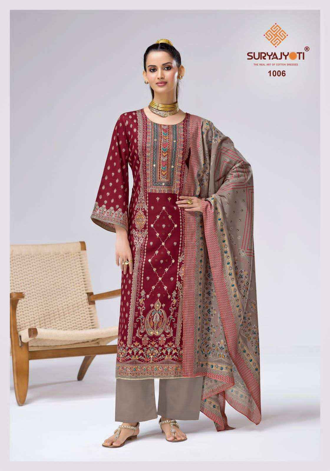 Suryajyoti Charvi Vol 1 Exclusive Jam Satin Dress Material Wholesale Collection ( 6 Pcs Catalog )