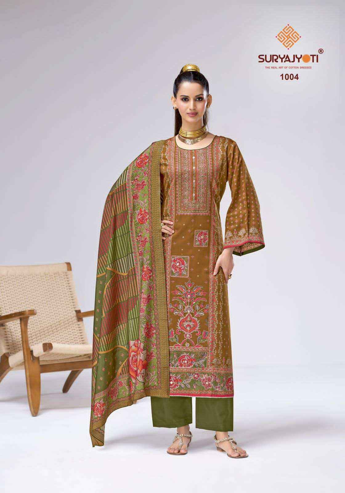 Suryajyoti Charvi Vol 1 Exclusive Jam Satin Dress Material Wholesale Collection ( 6 Pcs Catalog )