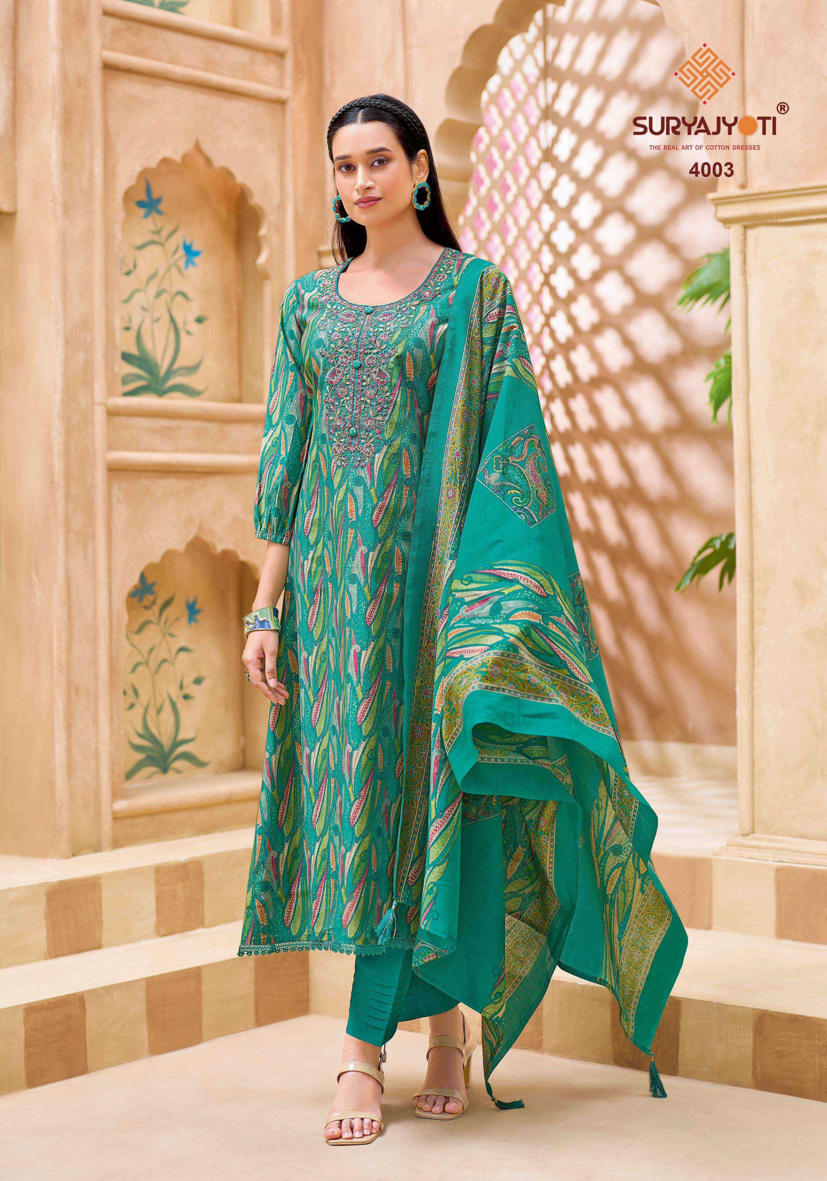 Suryajyoti Parnika Vol 1 Modal Silk Dress Material Wholesale Collection ( 6 Pcs Catalog )