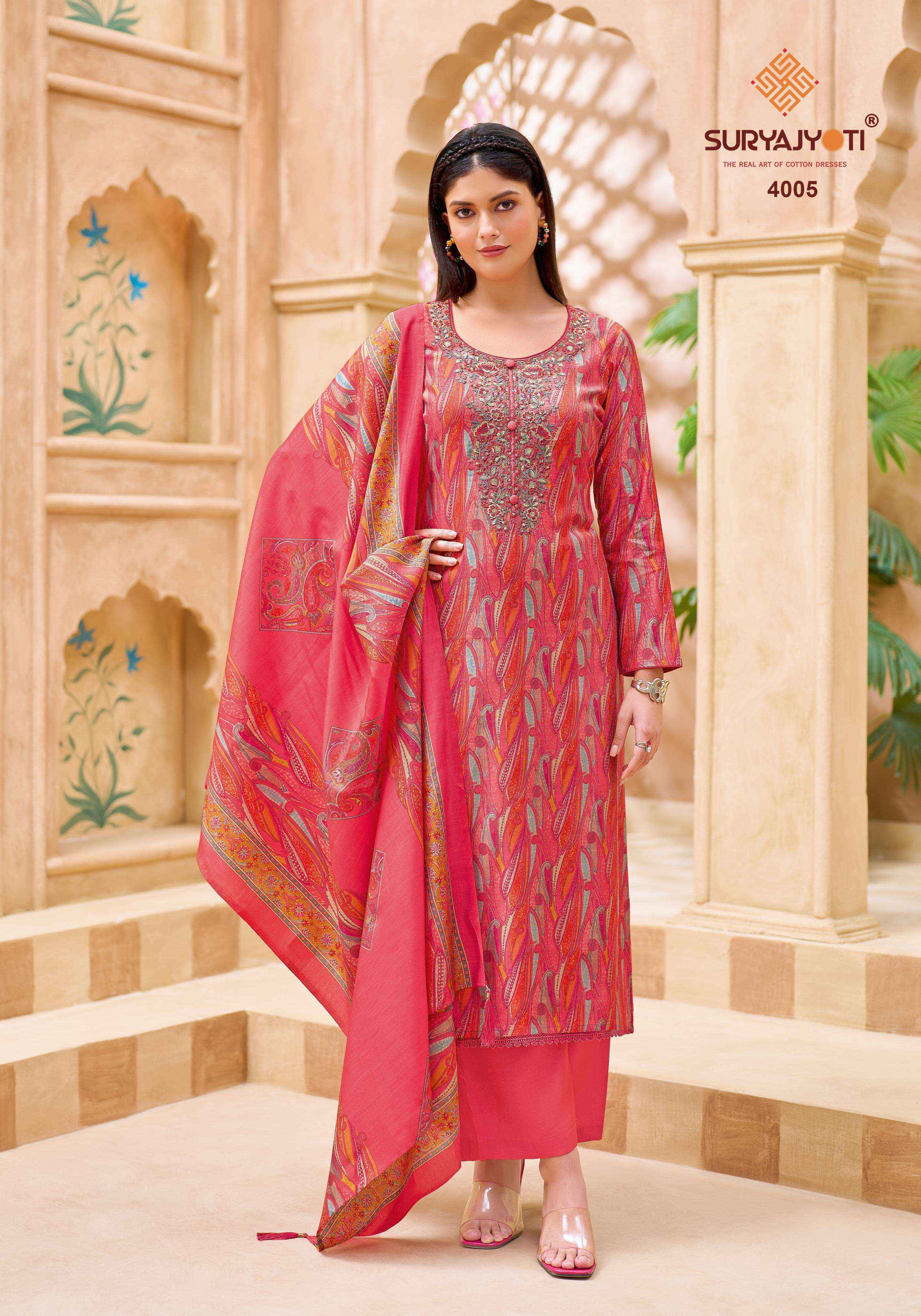 Suryajyoti Parnika Vol 1 Modal Silk Dress Material Wholesale Collection ( 6 Pcs Catalog )