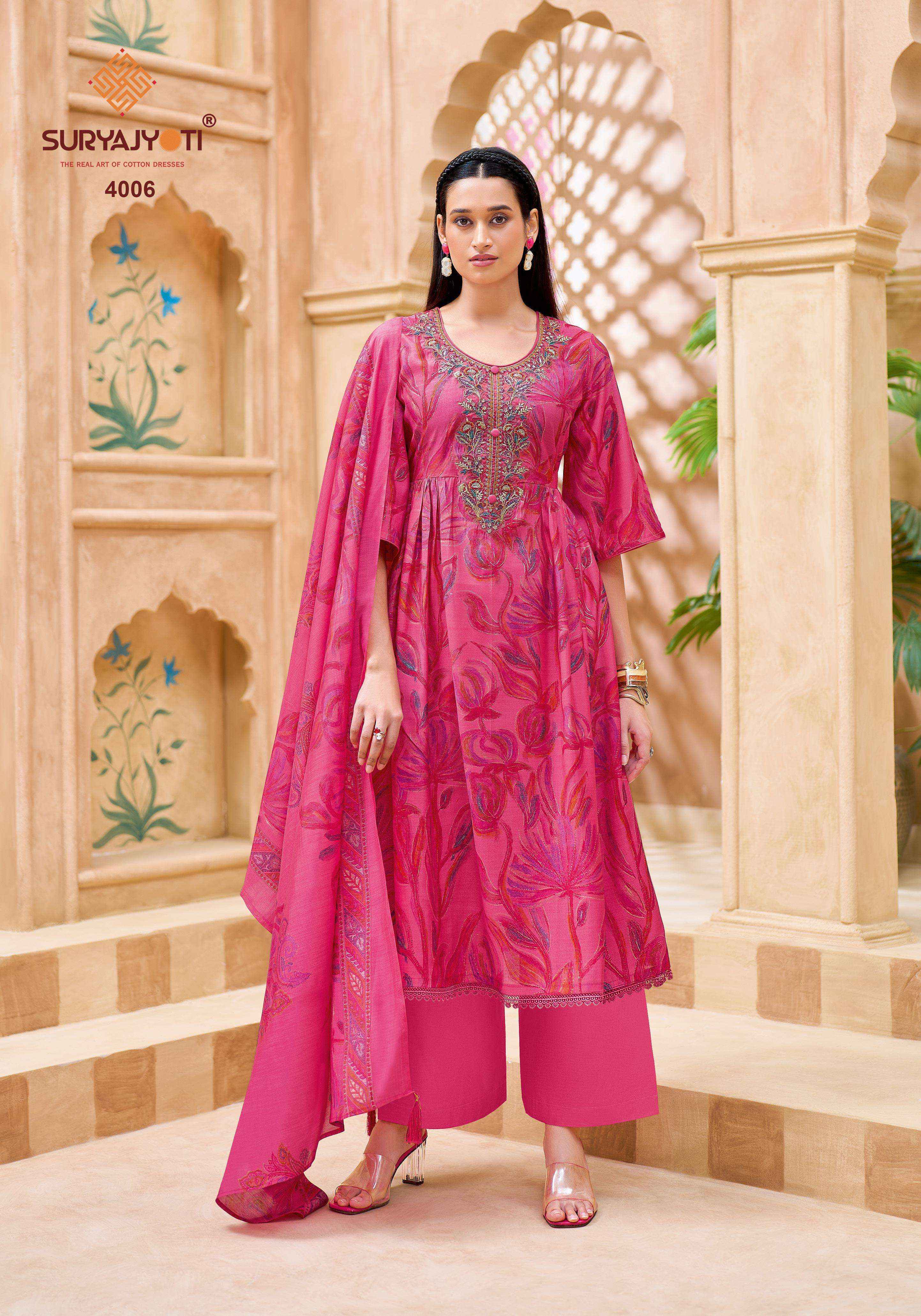 Suryajyoti Parnika Vol 1 Modal Silk Dress Material Wholesale Collection ( 6 Pcs Catalog )