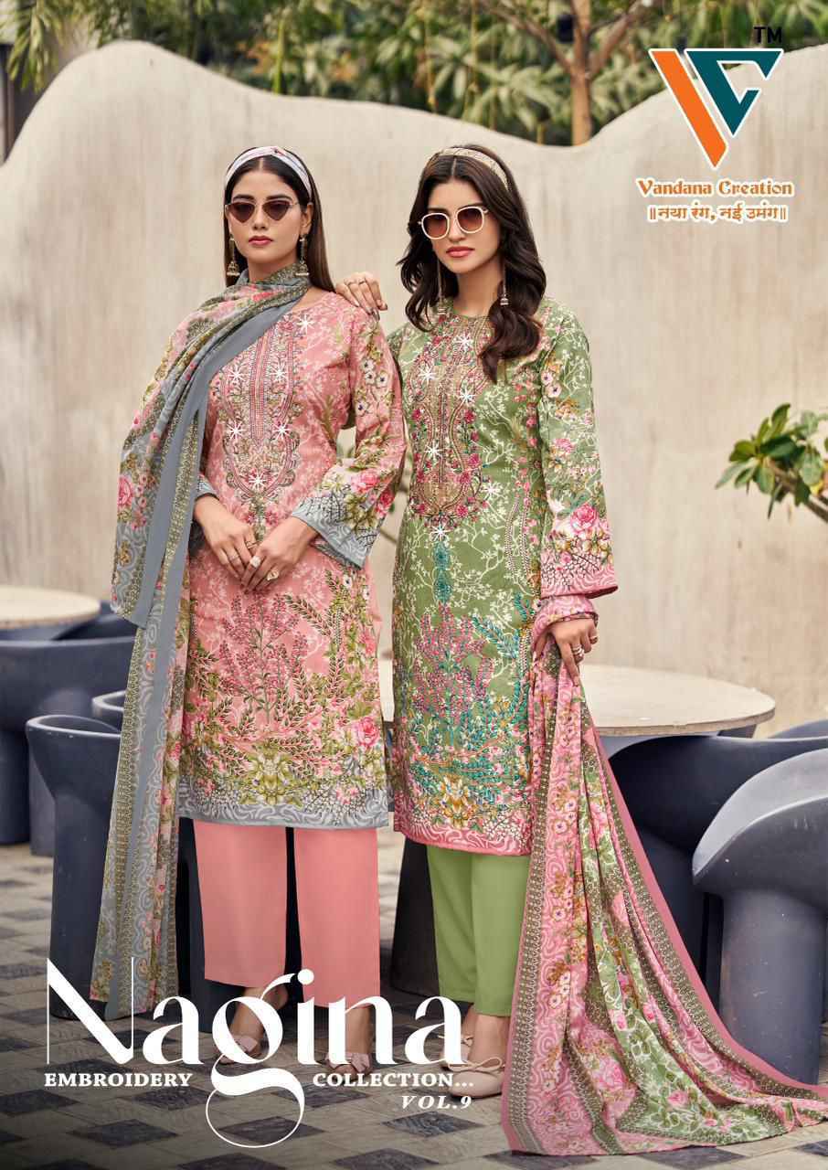 Vandana Creation Nagina‎ Vol 9 Cotton Dress Material Wholesale Collection ( 8 Pcs Catalog )