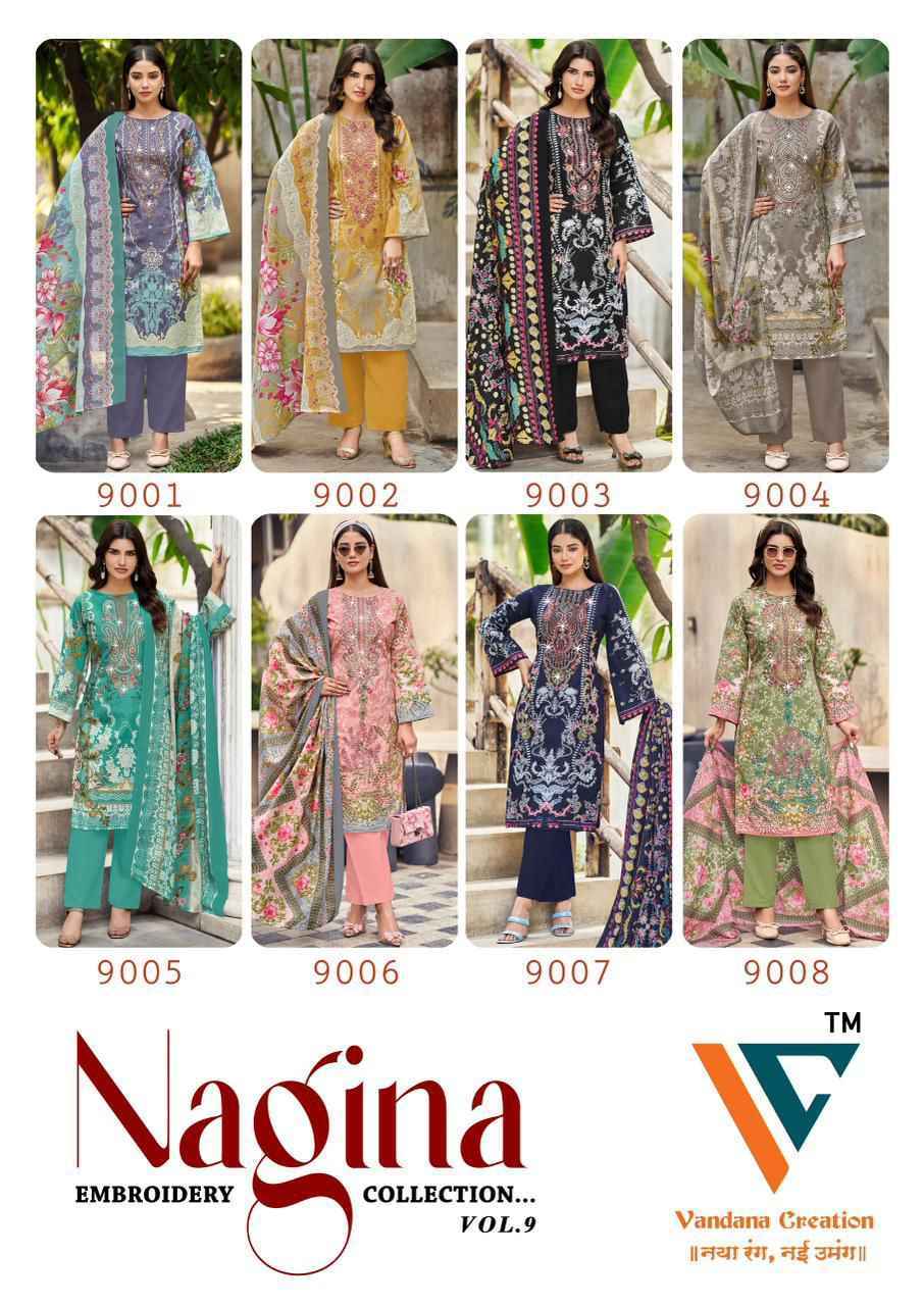Vandana Creation Nagina‎ Vol 9 Cotton Dress Material Wholesale Collection ( 8 Pcs Catalog )