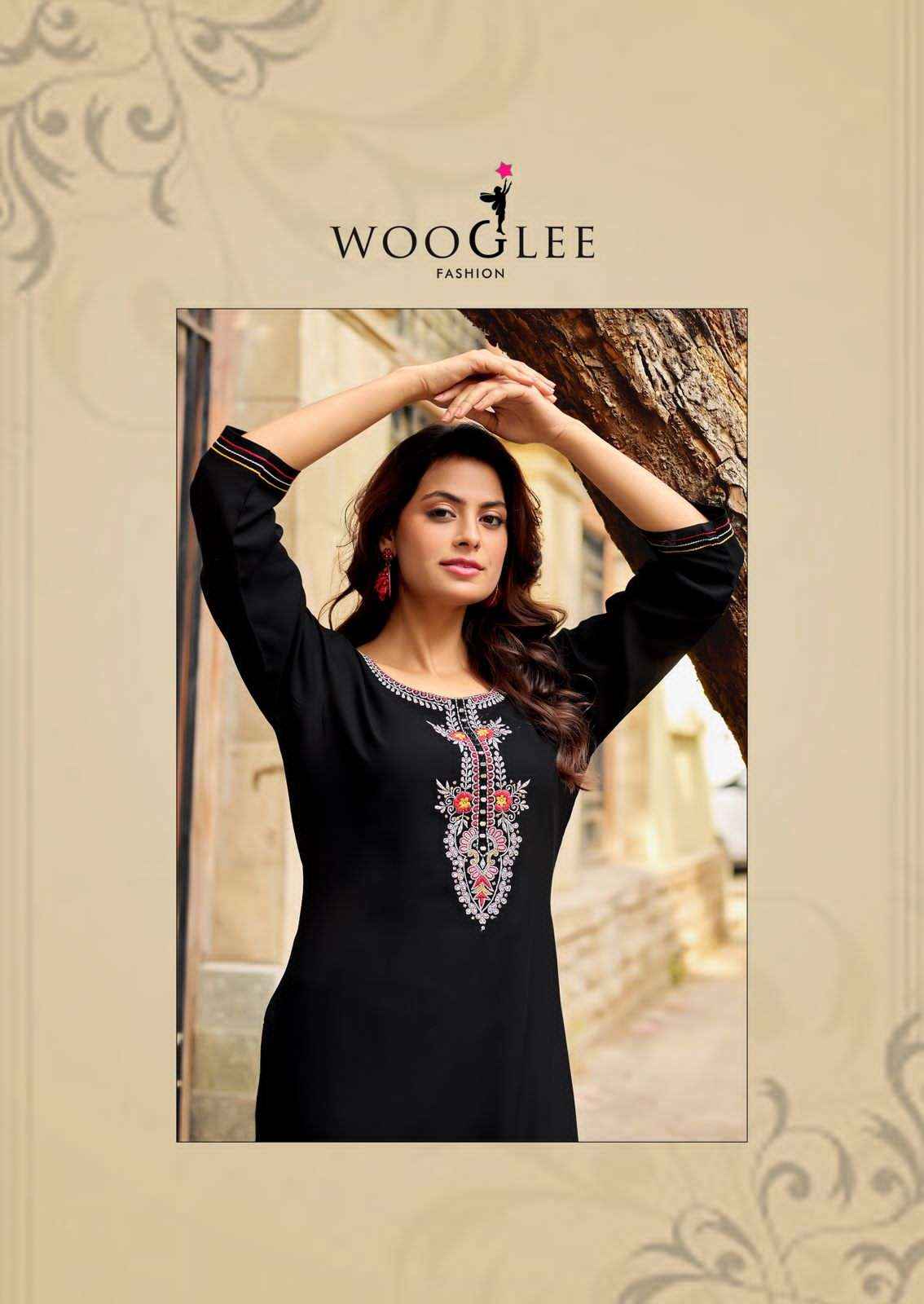 Wooglee Barbella Vol 14 Heavy Rayon kurti Wholesale Price ( 6 Pcs Catalogue )