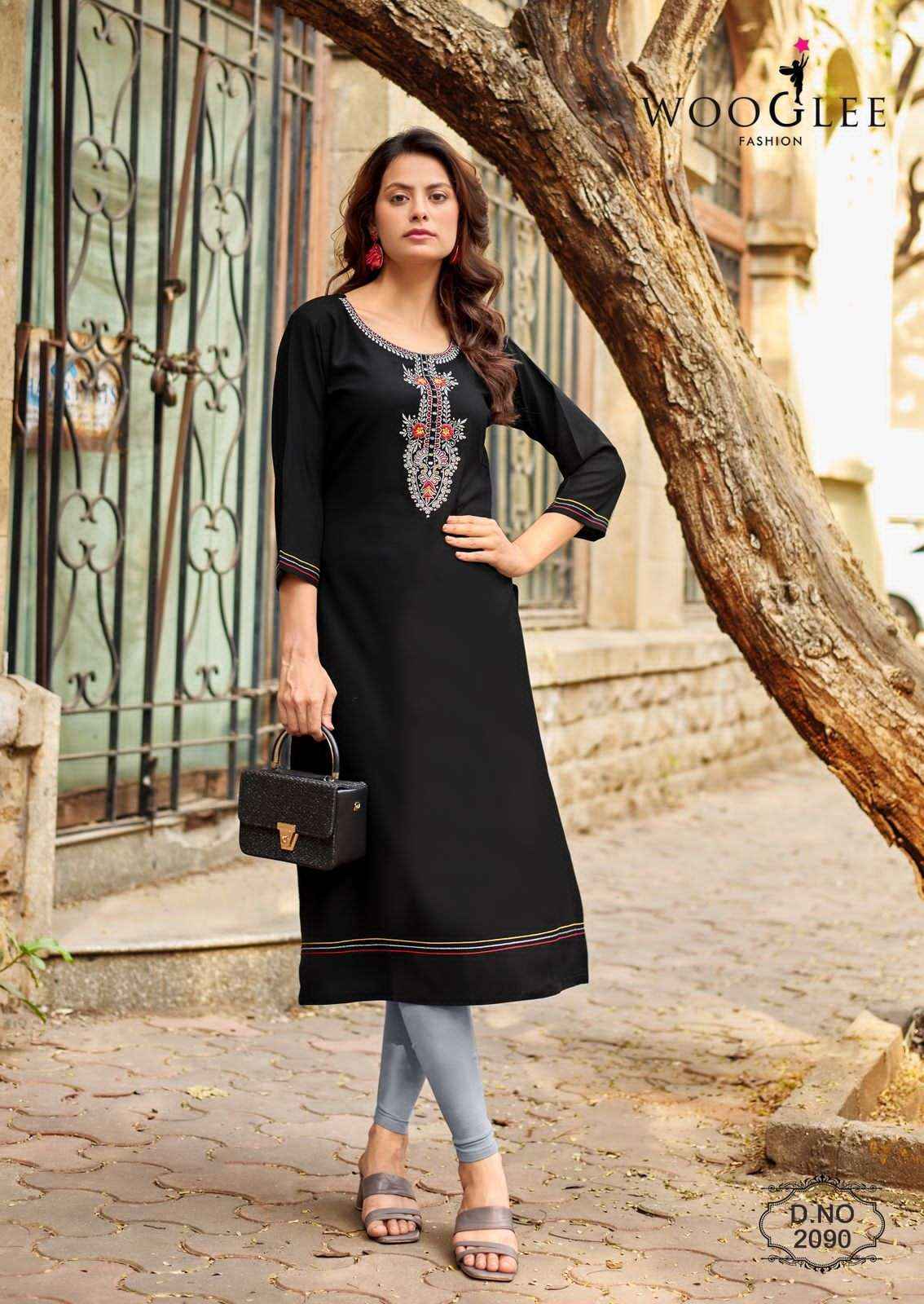 Wooglee Barbella Vol 14 Heavy Rayon kurti Wholesale Price ( 6 Pcs Catalogue )