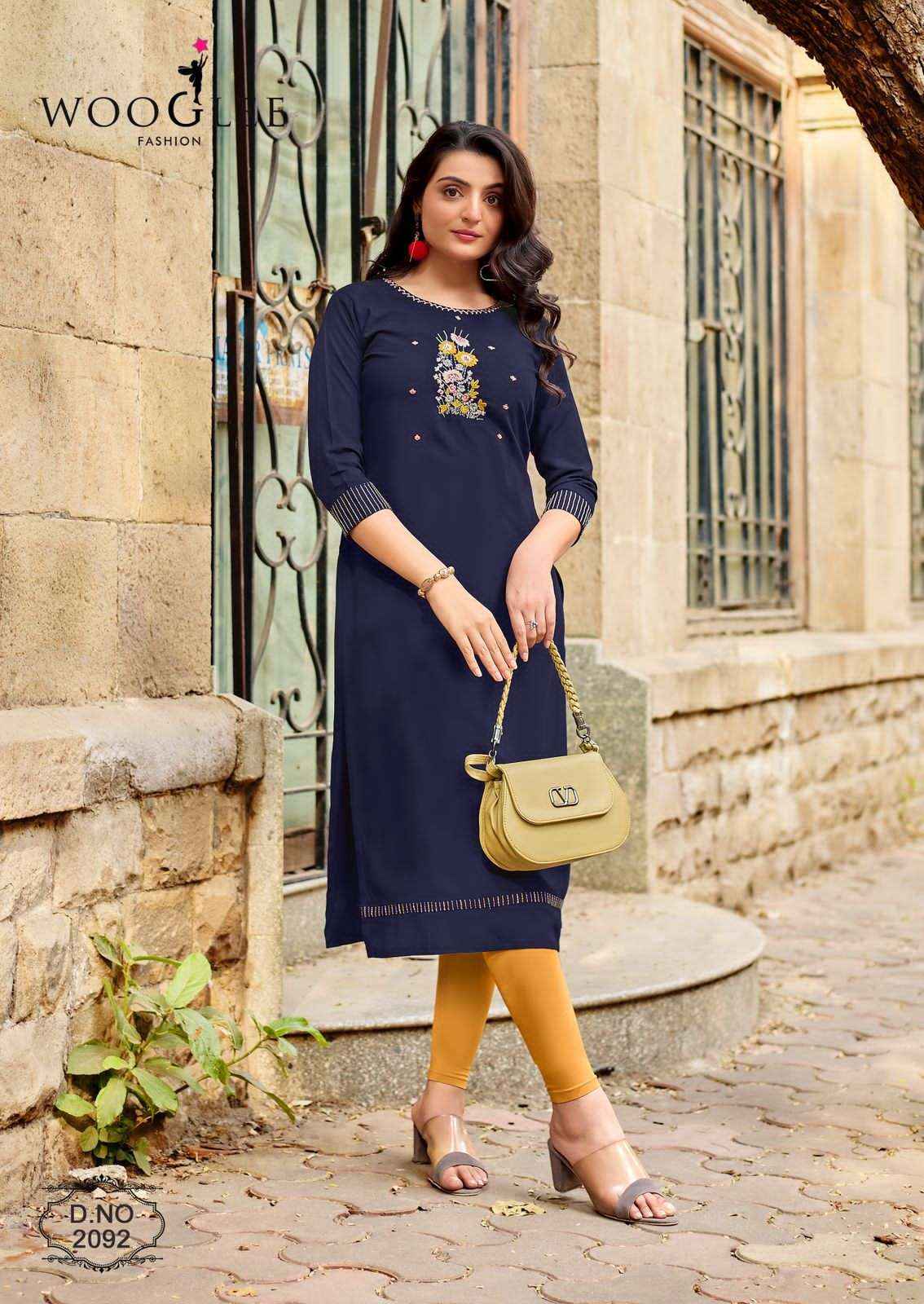Wooglee Barbella Vol 14 Heavy Rayon kurti Wholesale Price ( 6 Pcs Catalogue )