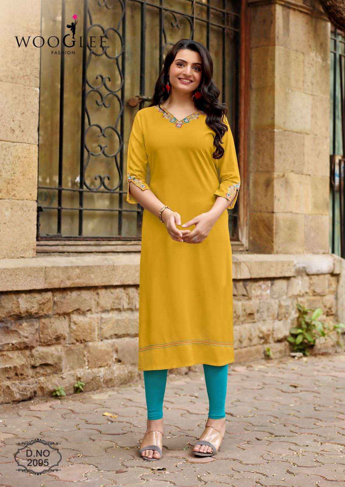 Wooglee Barbella Vol 14 Heavy Rayon kurti Wholesale Price ( 6 Pcs Catalogue )