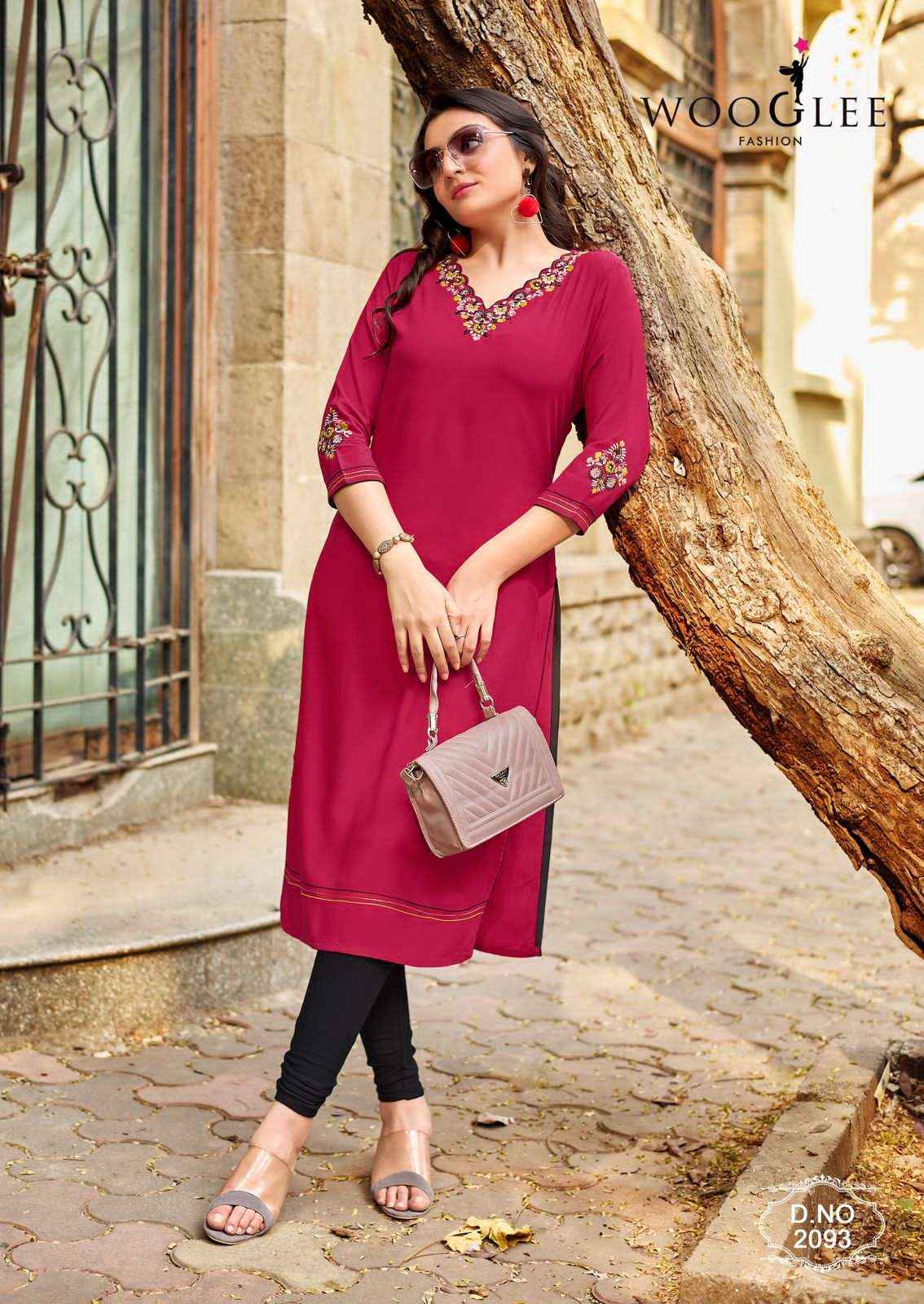 Wooglee Barbella Vol 14 Heavy Rayon kurti Wholesale Price ( 6 Pcs Catalogue )