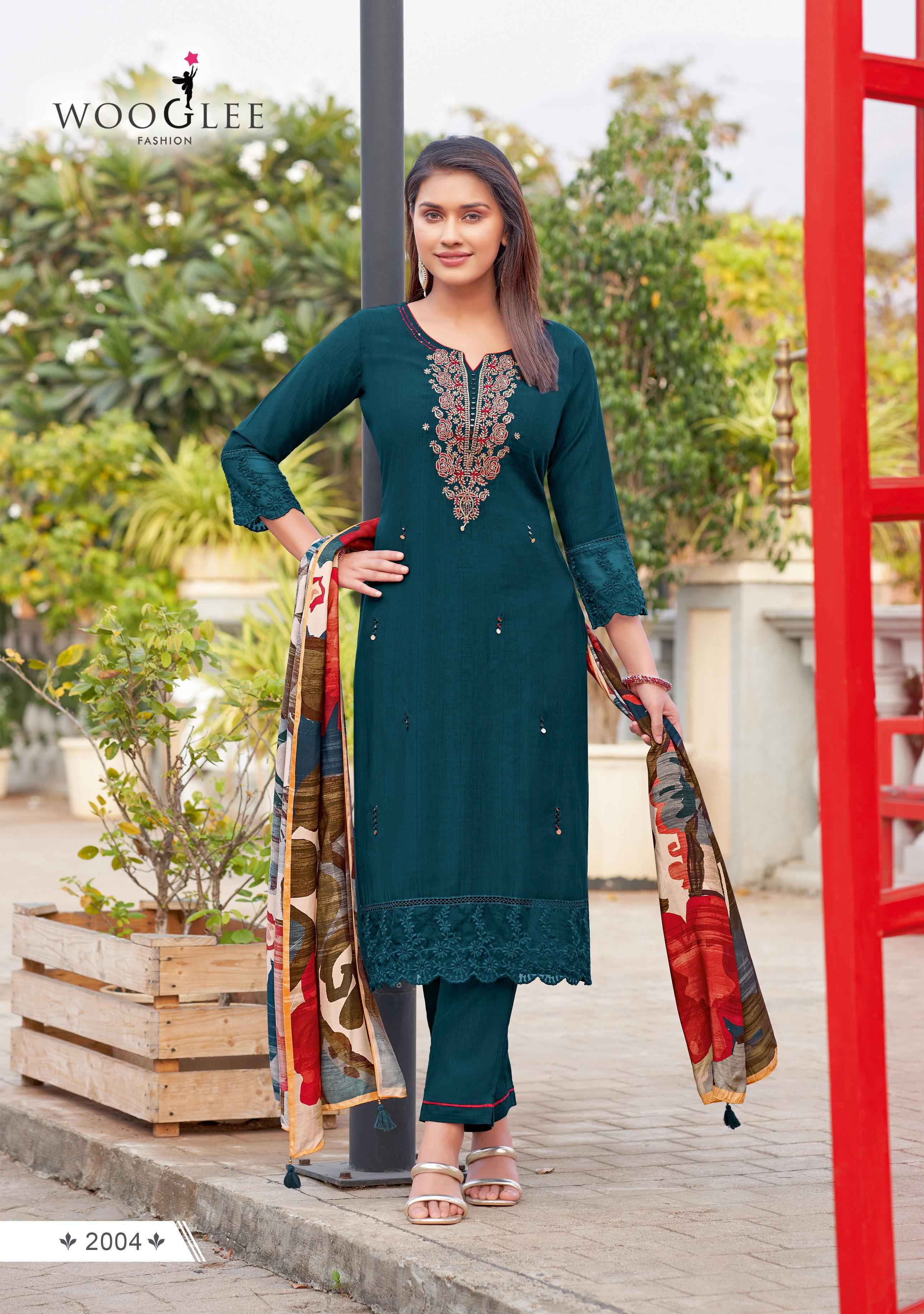Wooglee Ehsaas Viscose Kurti Combo Collection ( 6 Pcs Catalog )