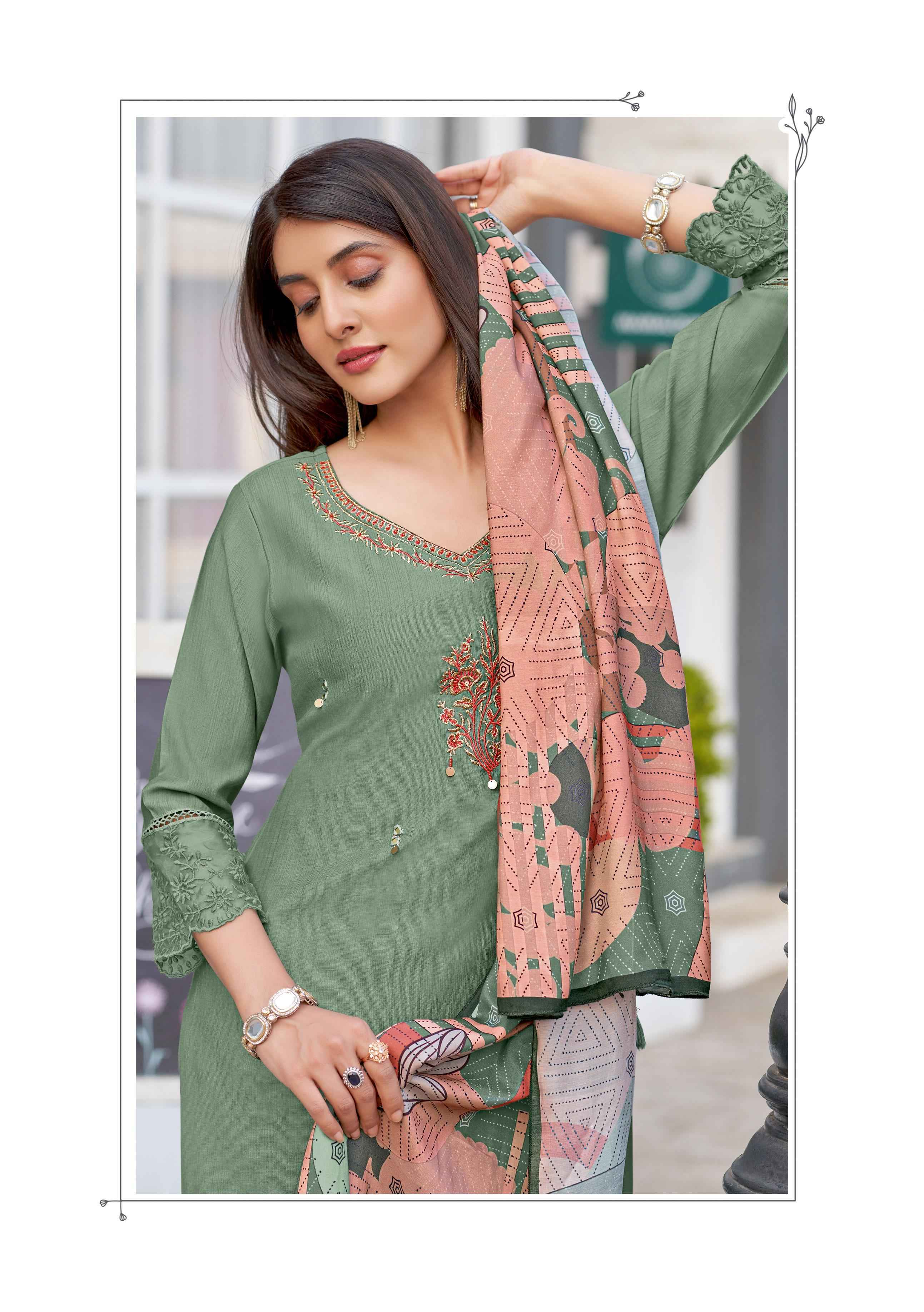 Wooglee Ehsaas Viscose Kurti Combo Collection ( 6 Pcs Catalog )