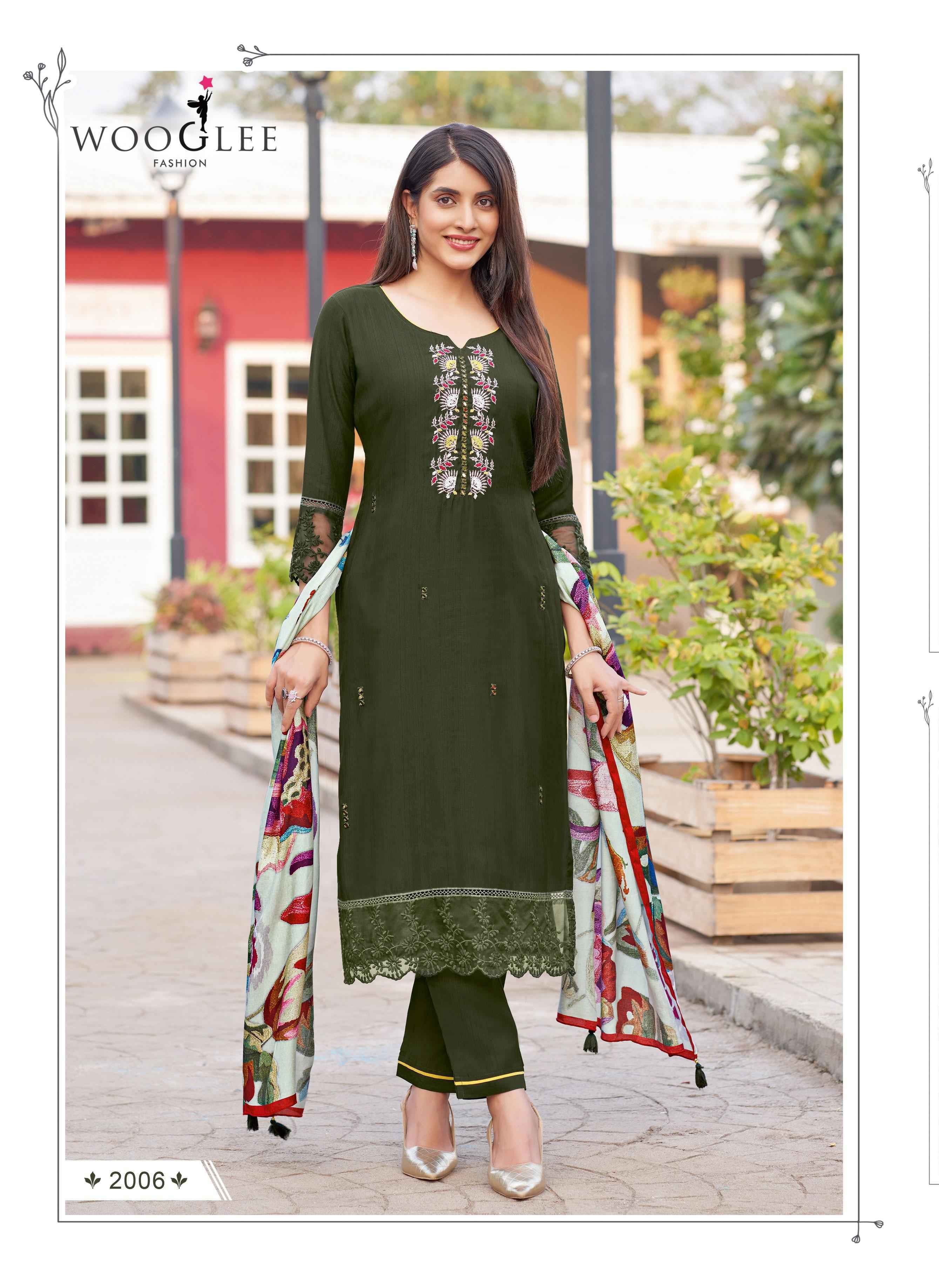 Wooglee Ehsaas Viscose Kurti Combo Collection ( 6 Pcs Catalog )