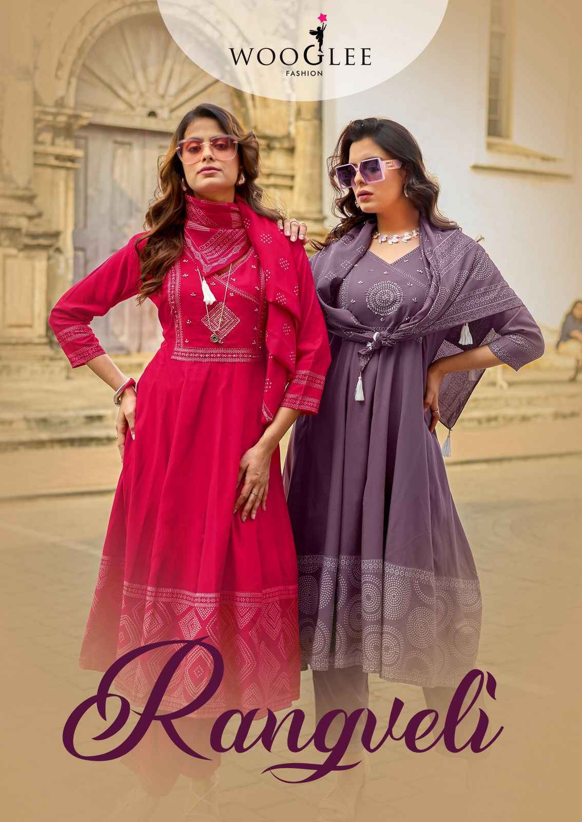 Wooglee Rangveli Rayon Kurti Combo Collection ( 4 Pcs Catalog )