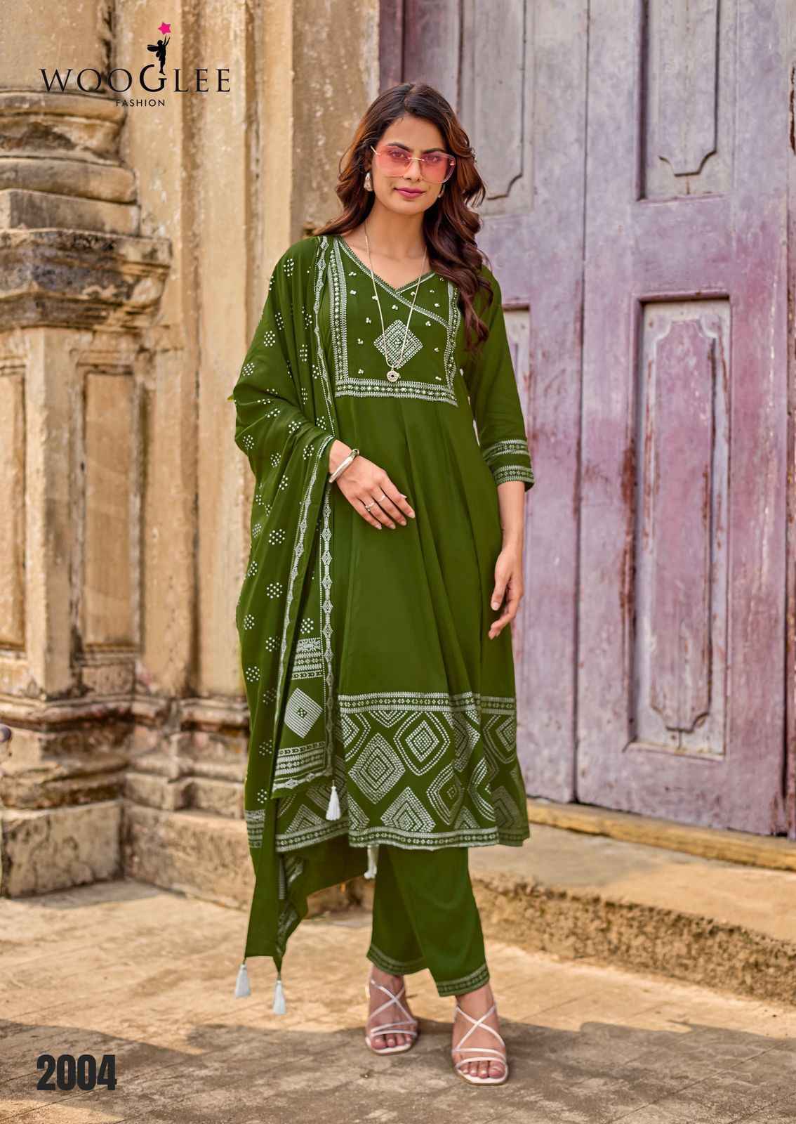 Wooglee Rangveli Rayon Kurti Combo Collection ( 4 Pcs Catalog )