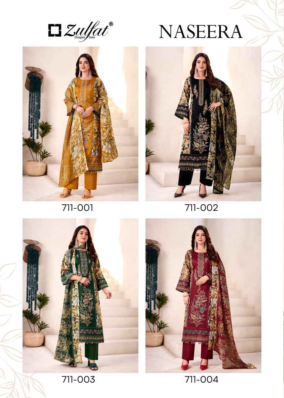Zulfat Naseera Jam Cotton Dress Material Wholesale Collection ( 4 Pcs Catalog )