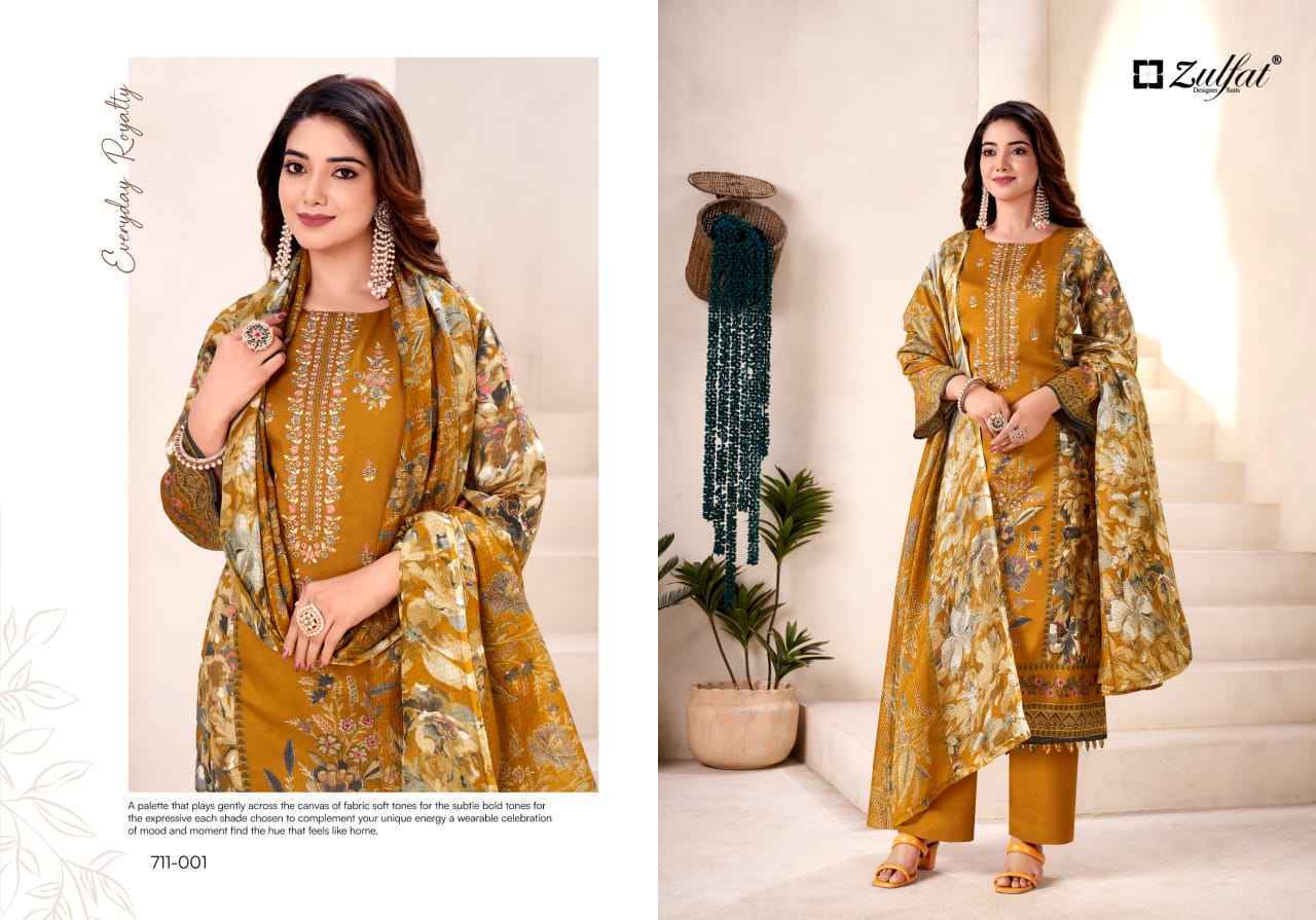 Zulfat Naseera Jam Cotton Dress Material Wholesale Collection ( 4 Pcs Catalog )