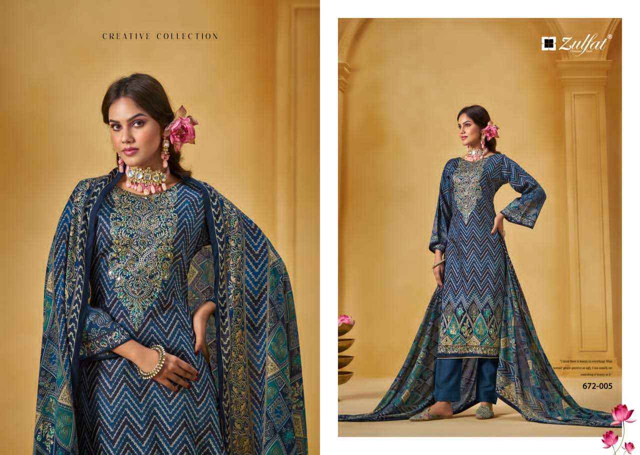 Zulfat Sajni Vol 9 Designer Pure Jam Cotton Dress Material Wholesale Price ( 6 Pcs Catalogue )