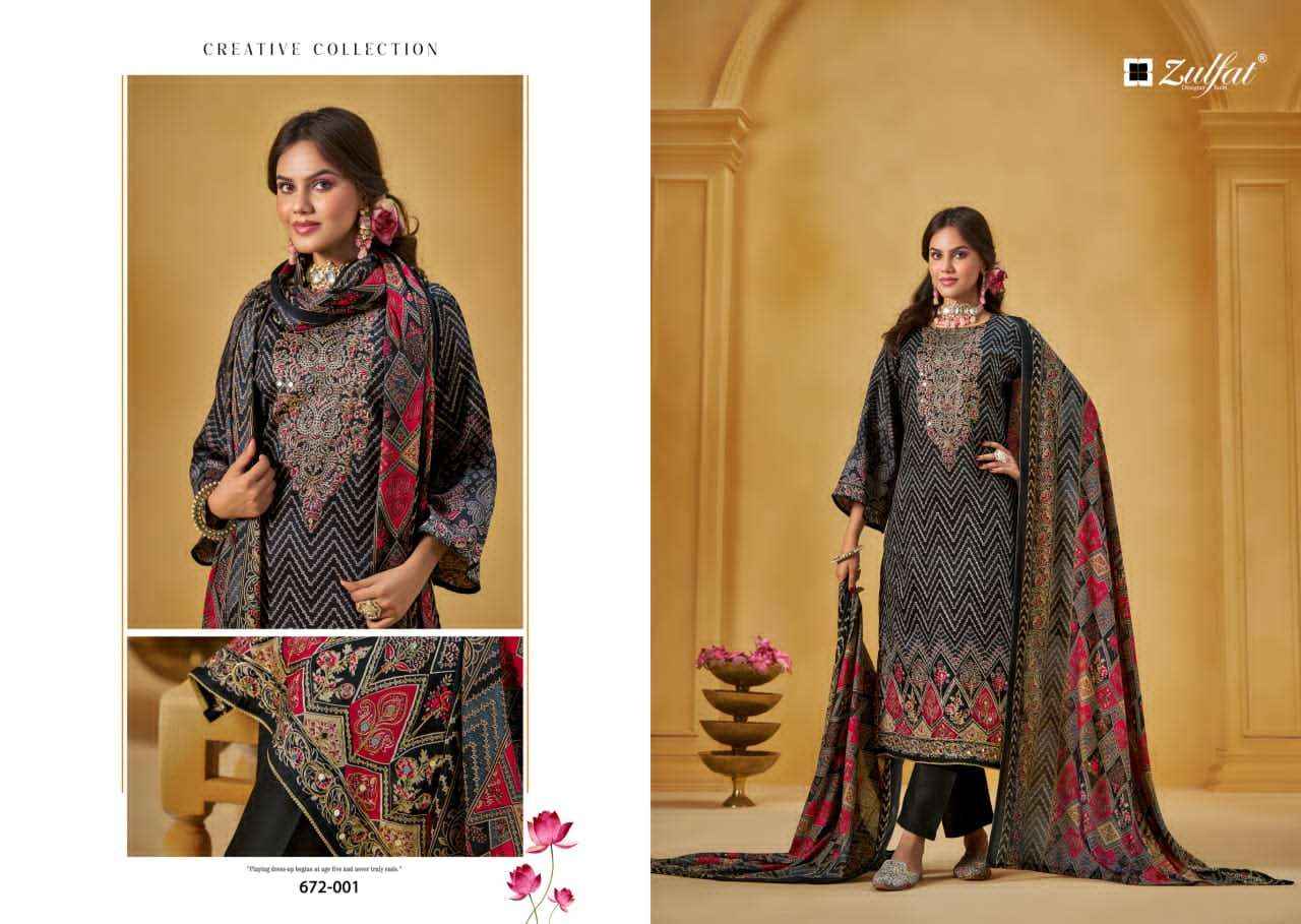 Zulfat Sajni Vol 9 Designer Pure Jam Cotton Dress Material Wholesale Price ( 6 Pcs Catalogue )