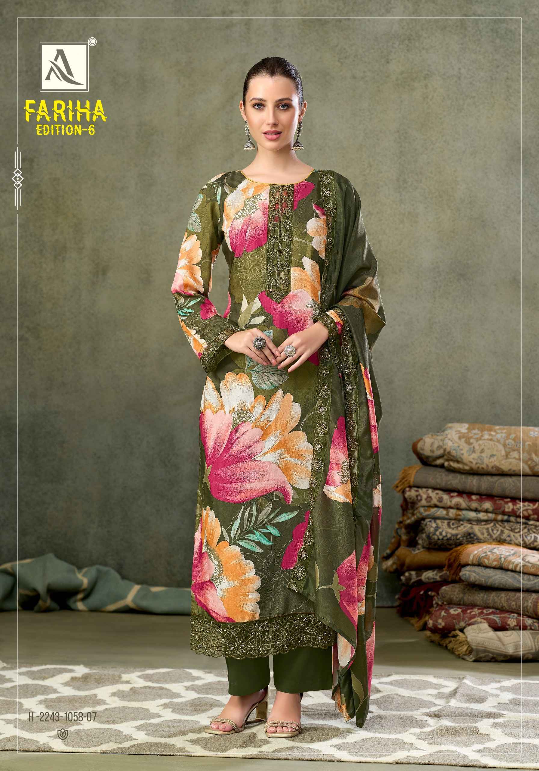 Alok Fariha Edition 6 Muslin Dress Material Wholesale Collection ( 8 Pcs Catalog )