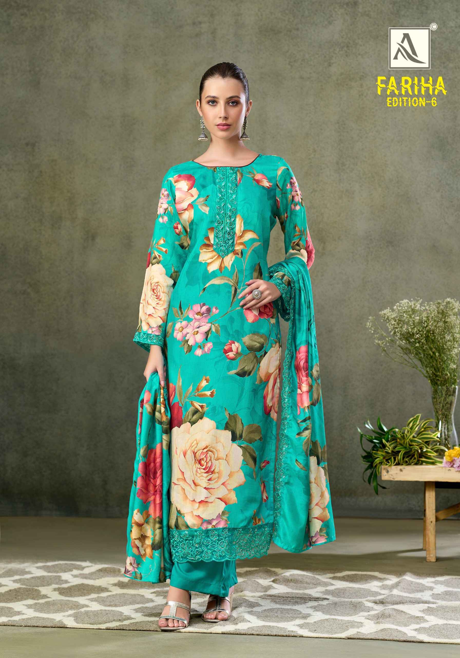 Alok Fariha Edition 6 Muslin Dress Material Wholesale Collection ( 8 Pcs Catalog )