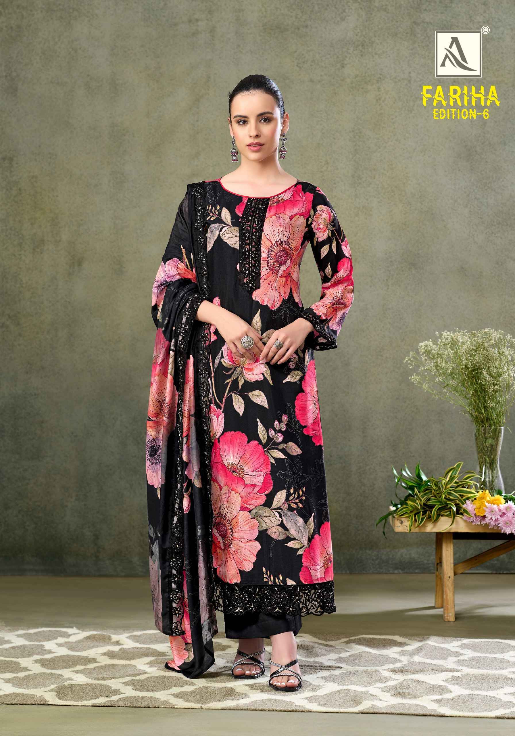 Alok Fariha Edition 6 Muslin Dress Material Wholesale Collection ( 8 Pcs Catalog )