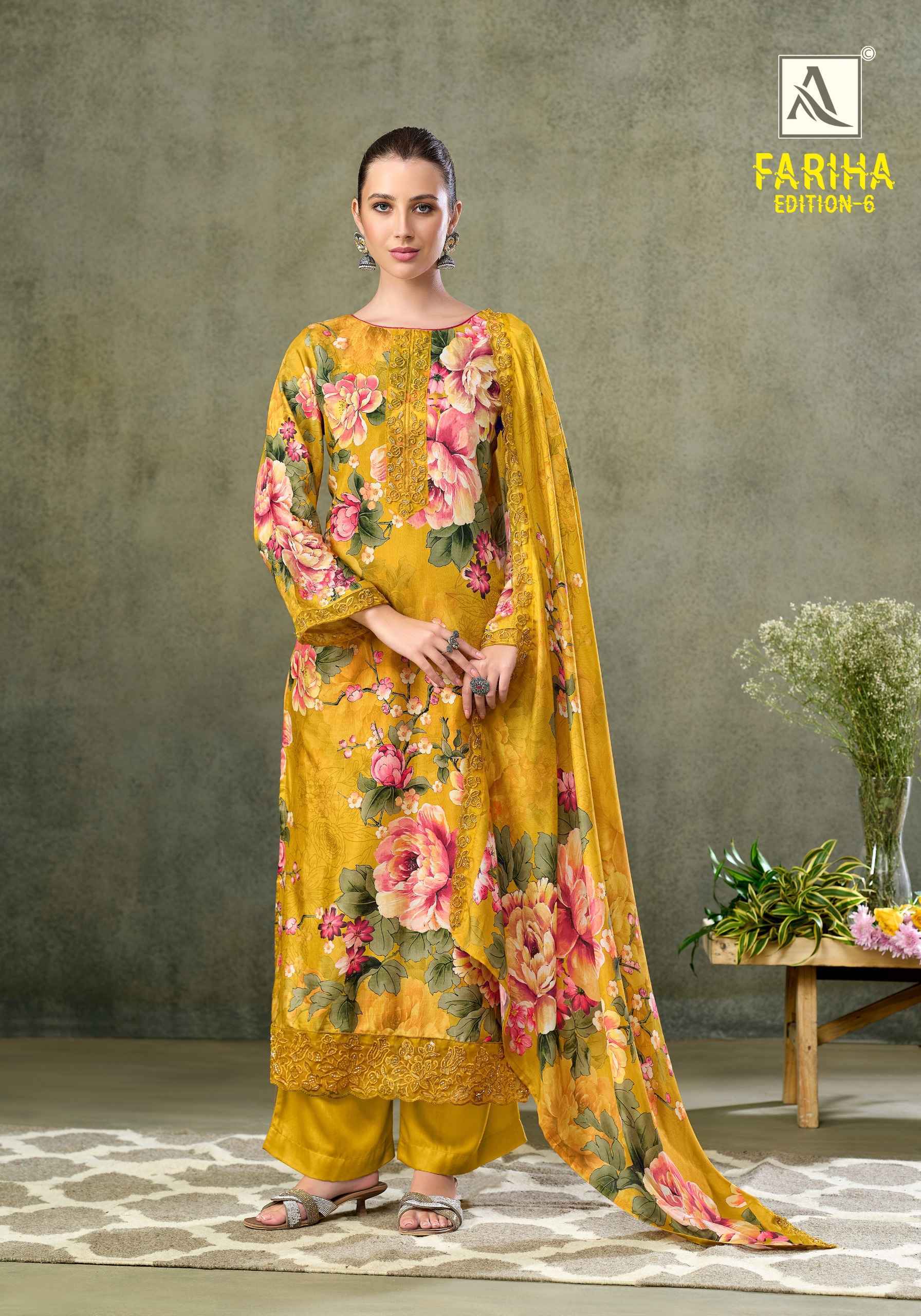 Alok Fariha Edition 6 Muslin Dress Material Wholesale Collection ( 8 Pcs Catalog )
