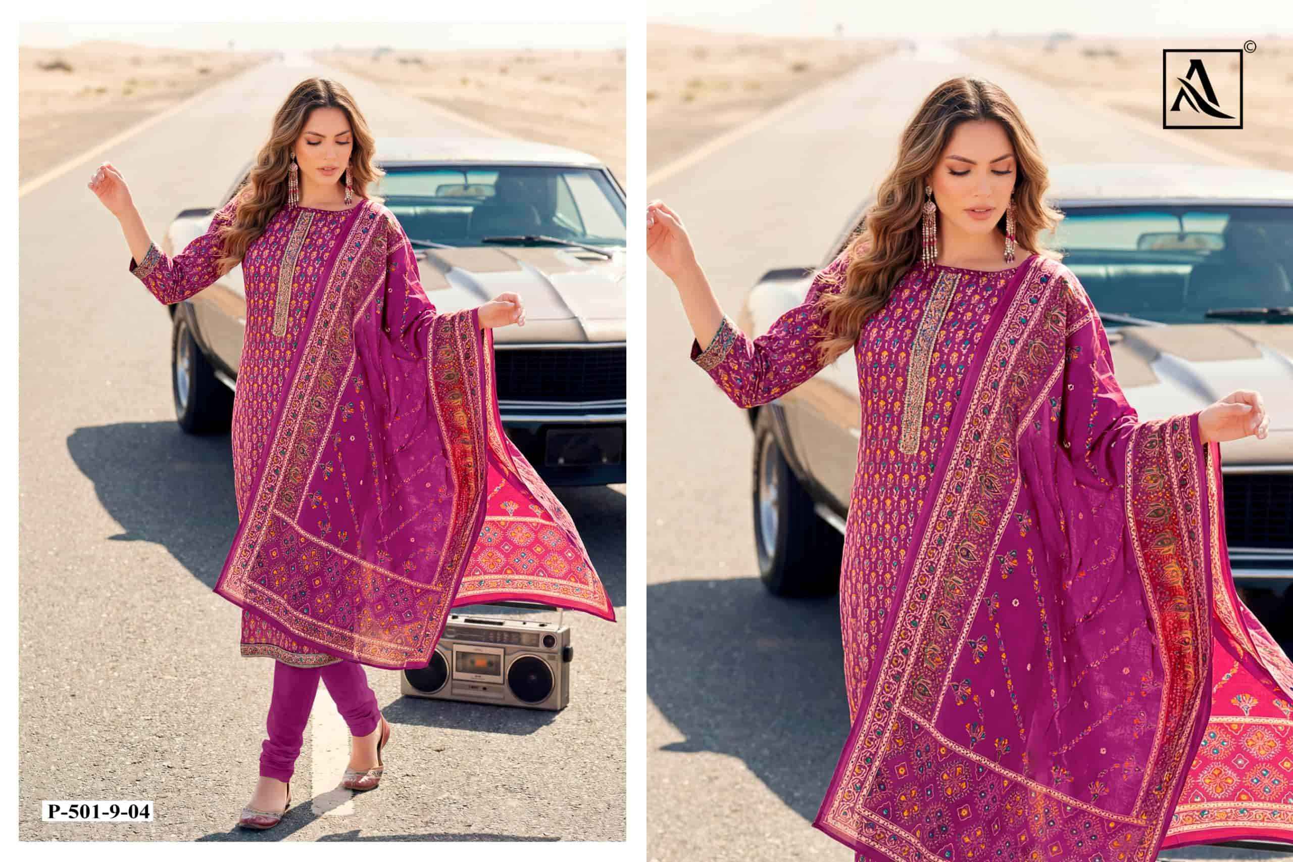 Alok Suit Ivory Fancy Ladies Dress Material Wholesale Collection ( 6 Pcs Catalog )