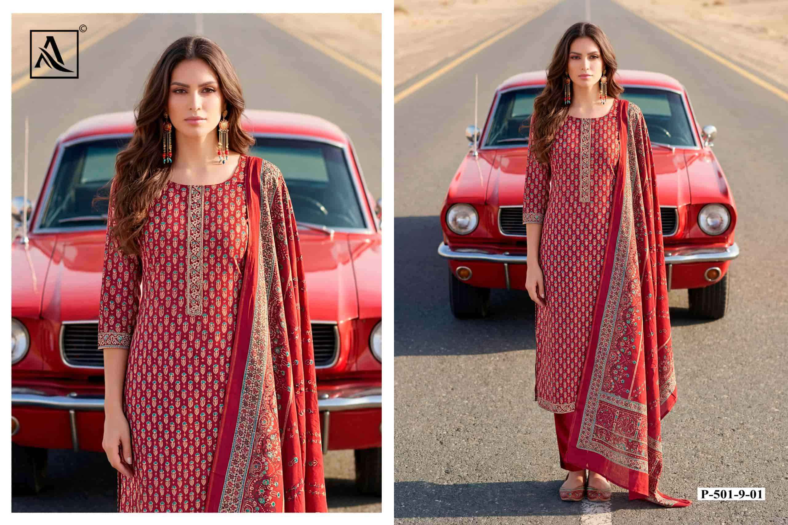 Alok Suit Ivory Fancy Ladies Dress Material Wholesale Collection ( 6 Pcs Catalog )