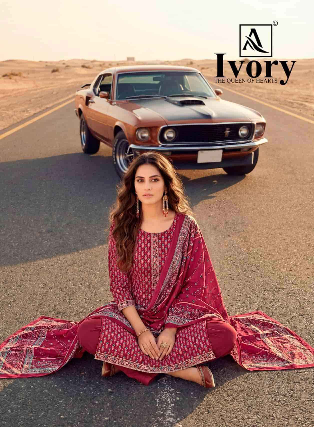 Alok Suit Ivory Fancy Ladies Dress Material Wholesale Collection ( 6 Pcs Catalog )