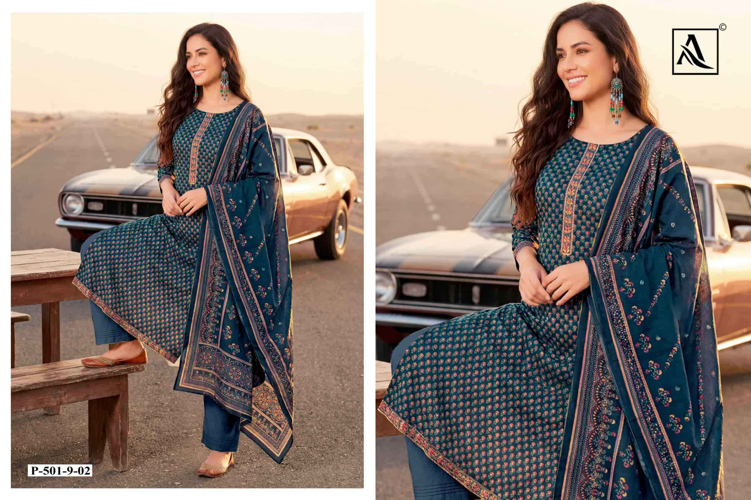 Alok Suit Ivory Fancy Ladies Dress Material Wholesale Collection ( 6 Pcs Catalog )