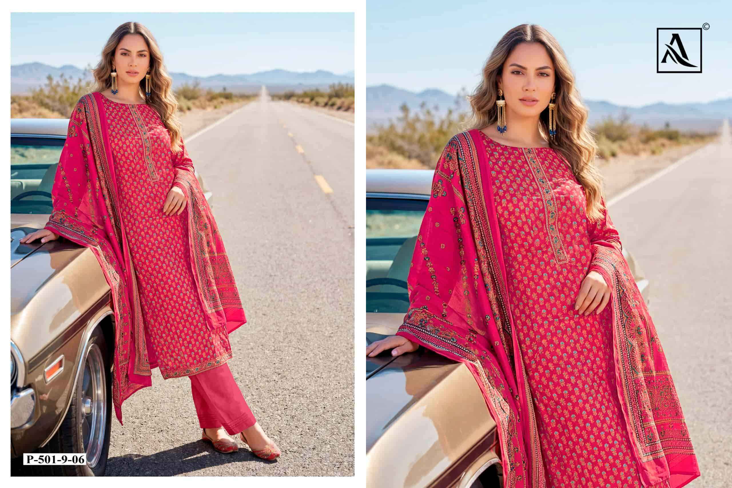 Alok Suit Ivory Fancy Ladies Dress Material Wholesale Collection ( 6 Pcs Catalog )