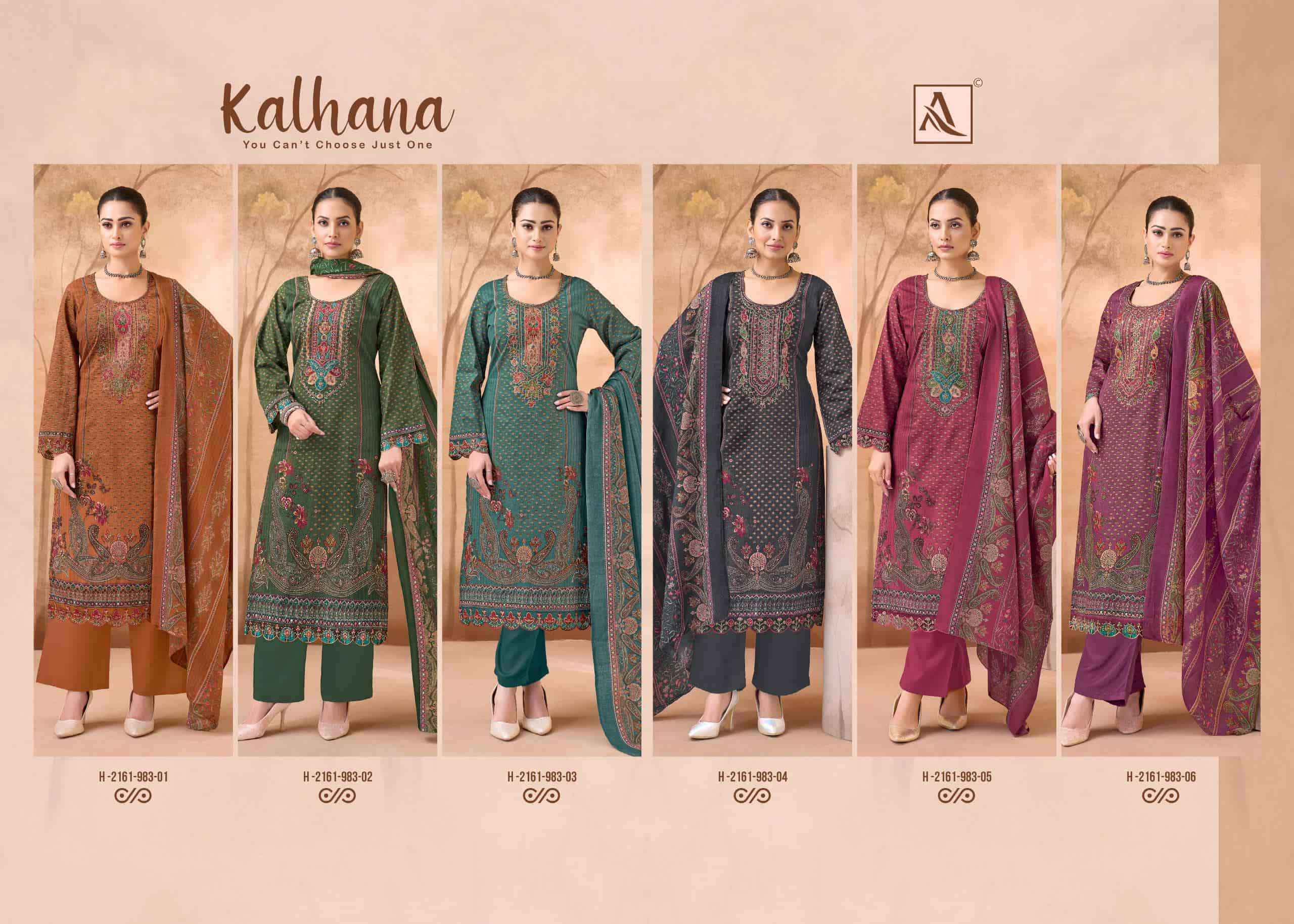 Alok Suit Kalhana Pure Cotton Fancy Dress Collection ( 6 Pcs Catalog )