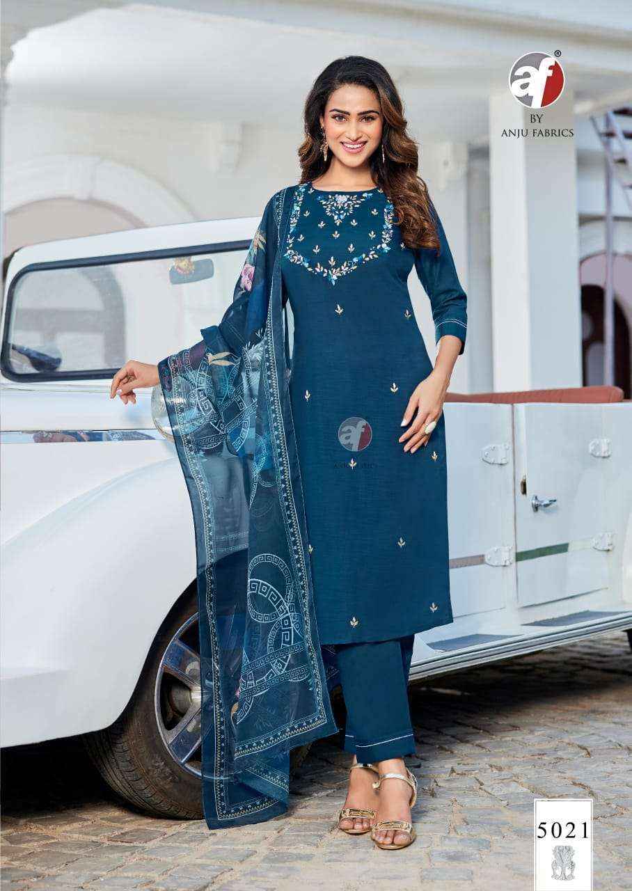 Anju Fabrics Gazal Vol 6 Viscose Nylon Kurti Combo Collection ( 6 Pcs Catalog )