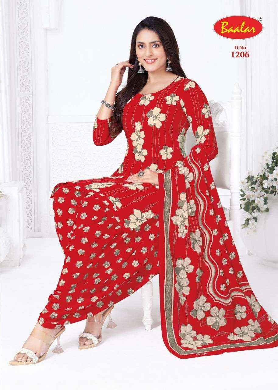 Baalar Cristal Patiyala Vol 12 Cotton Dress Material Wholesale Collection ( 15 Pcs Catalog )