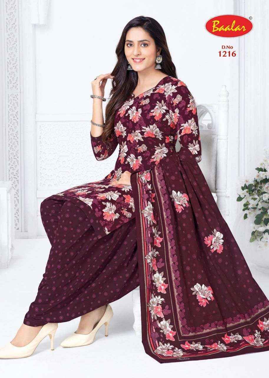 Baalar Cristal Patiyala Vol 12 Cotton Dress Material Wholesale Collection ( 15 Pcs Catalog )