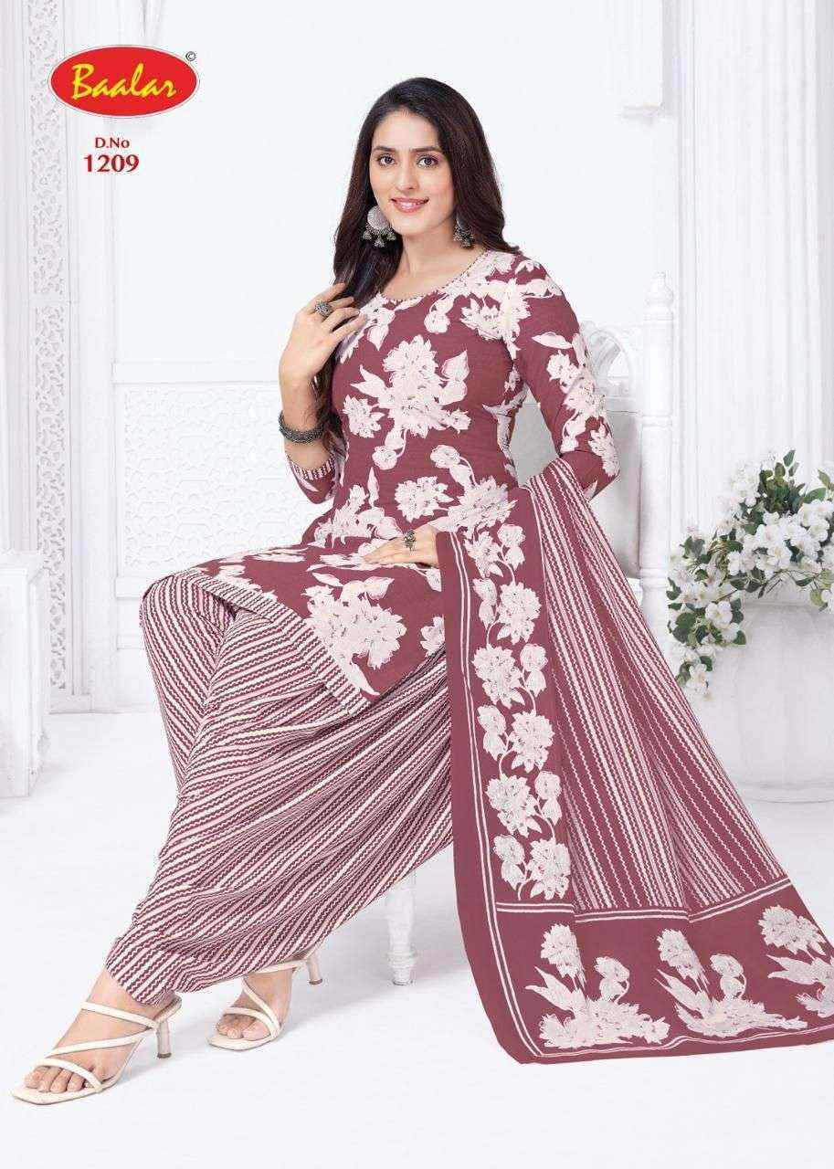 Baalar Cristal Patiyala Vol 12 Cotton Dress Material Wholesale Collection ( 15 Pcs Catalog )