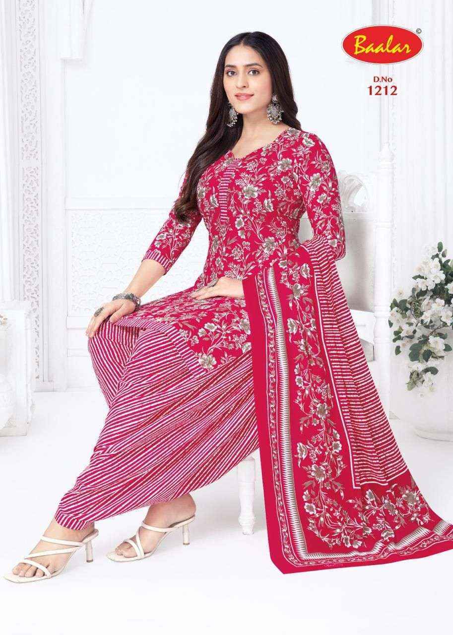 Baalar Cristal Patiyala Vol 12 Cotton Dress Material Wholesale Collection ( 15 Pcs Catalog )