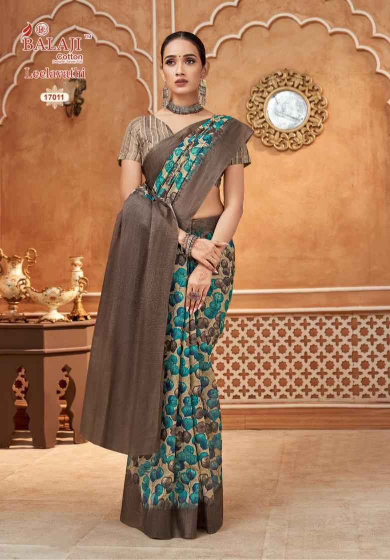 Balaji Cotton Leelavathi Vol 17 Pure Cotton saree wholesale Price ( 20 Pcs Catalogue )