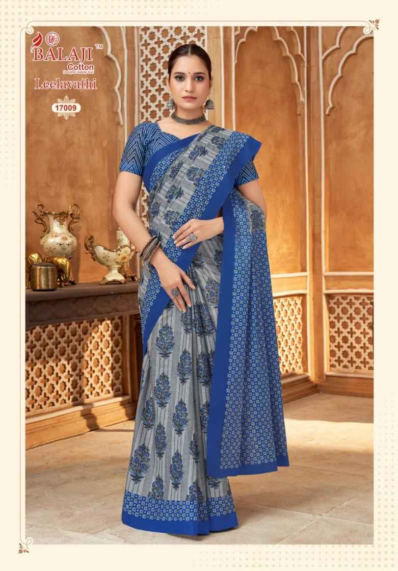 Balaji Cotton Leelavathi Vol 17 Pure Cotton saree wholesale Price ( 20 Pcs Catalogue )