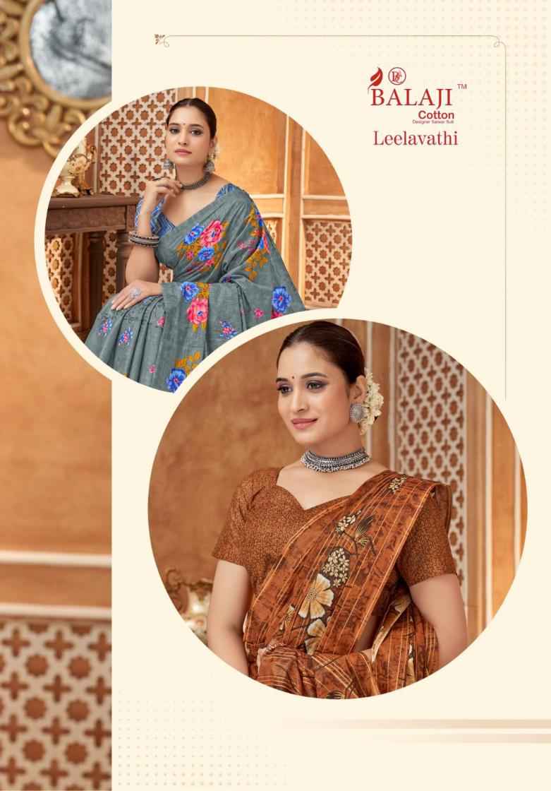Balaji Cotton Leelavathi Vol 17 Pure Cotton saree wholesale Price ( 20 Pcs Catalogue )