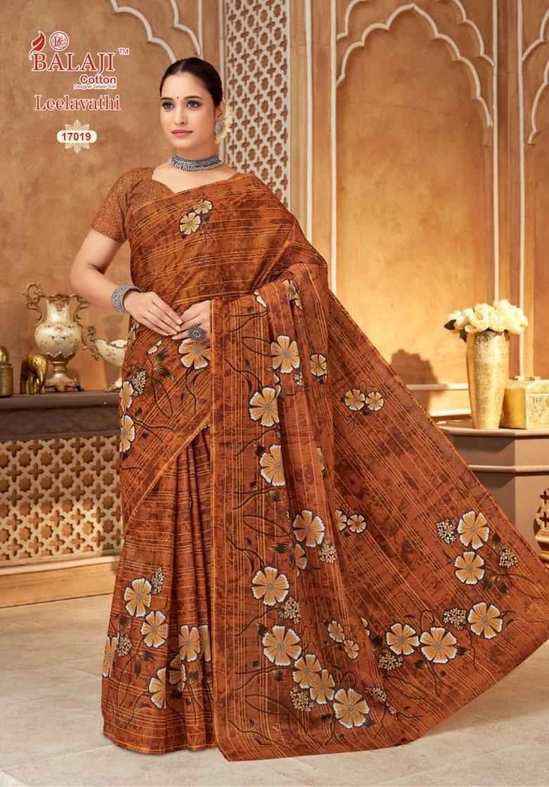 Balaji Cotton Leelavathi Vol 17 Pure Cotton saree wholesale Price ( 20 Pcs Catalogue )