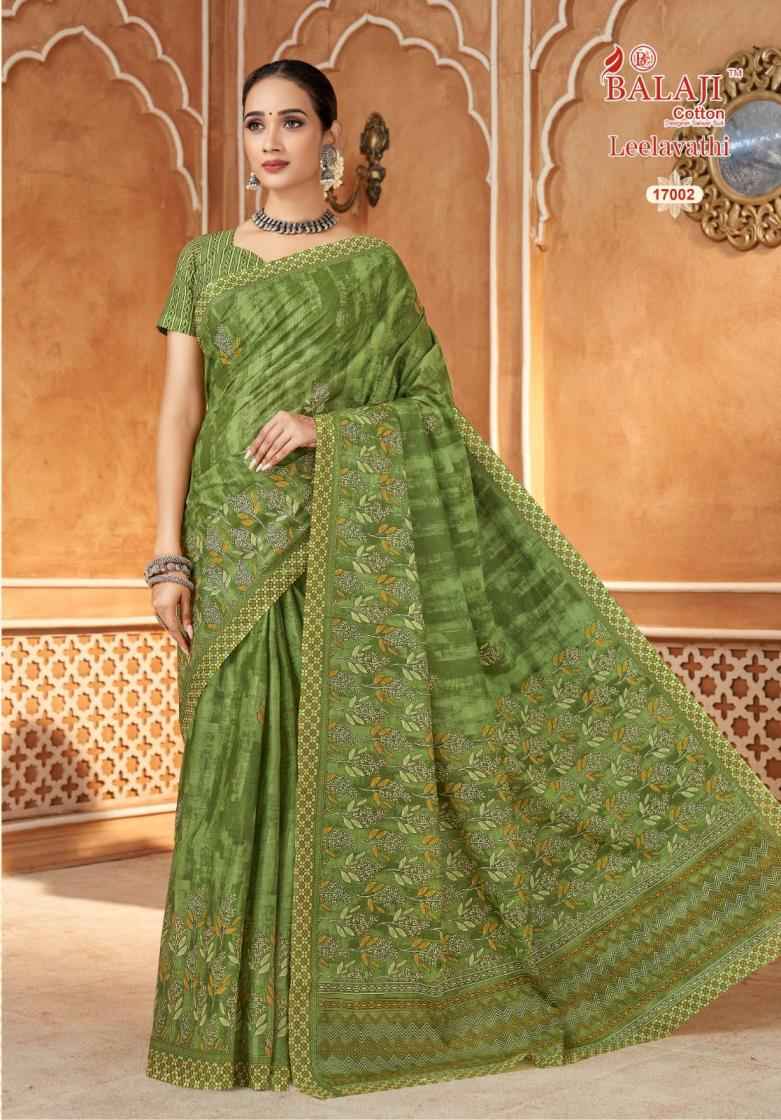 Balaji Cotton Leelavathi Vol 17 Pure Cotton saree wholesale Price ( 20 Pcs Catalogue )