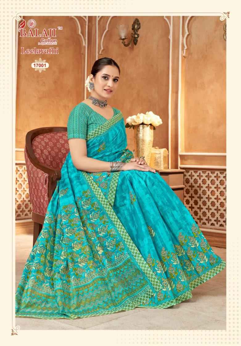 Balaji Cotton Leelavathi Vol 17 Pure Cotton saree wholesale Price ( 20 Pcs Catalogue )