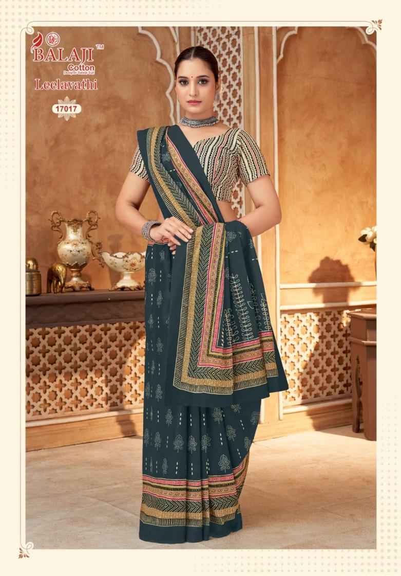 Balaji Cotton Leelavathi Vol 17 Pure Cotton saree wholesale Price ( 20 Pcs Catalogue )