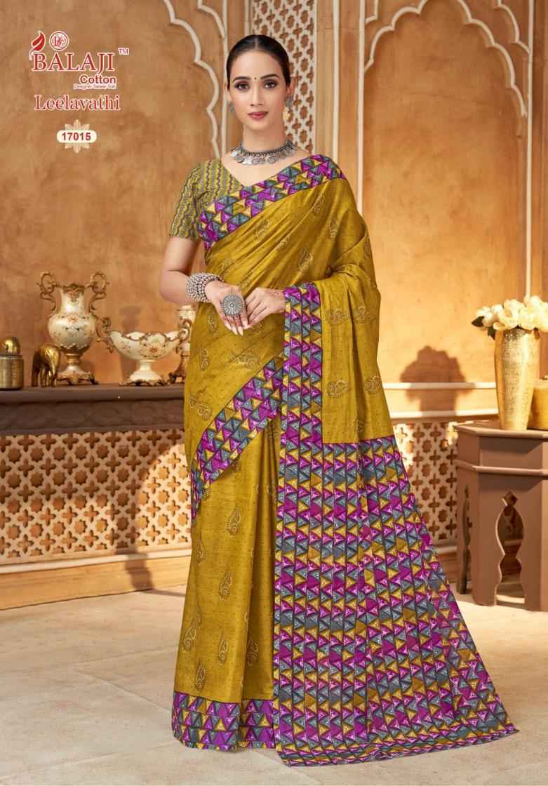 Balaji Cotton Leelavathi Vol 17 Pure Cotton saree wholesale Price ( 20 Pcs Catalogue )