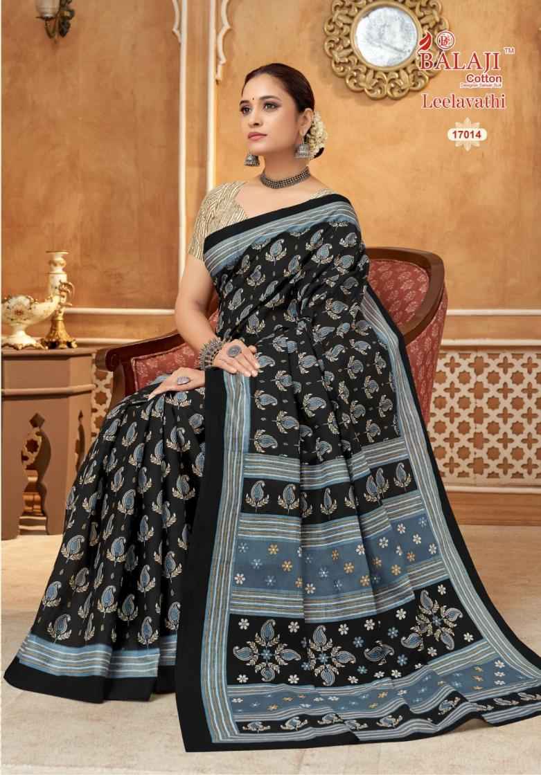 Balaji Cotton Leelavathi Vol 17 Pure Cotton saree wholesale Price ( 20 Pcs Catalogue )