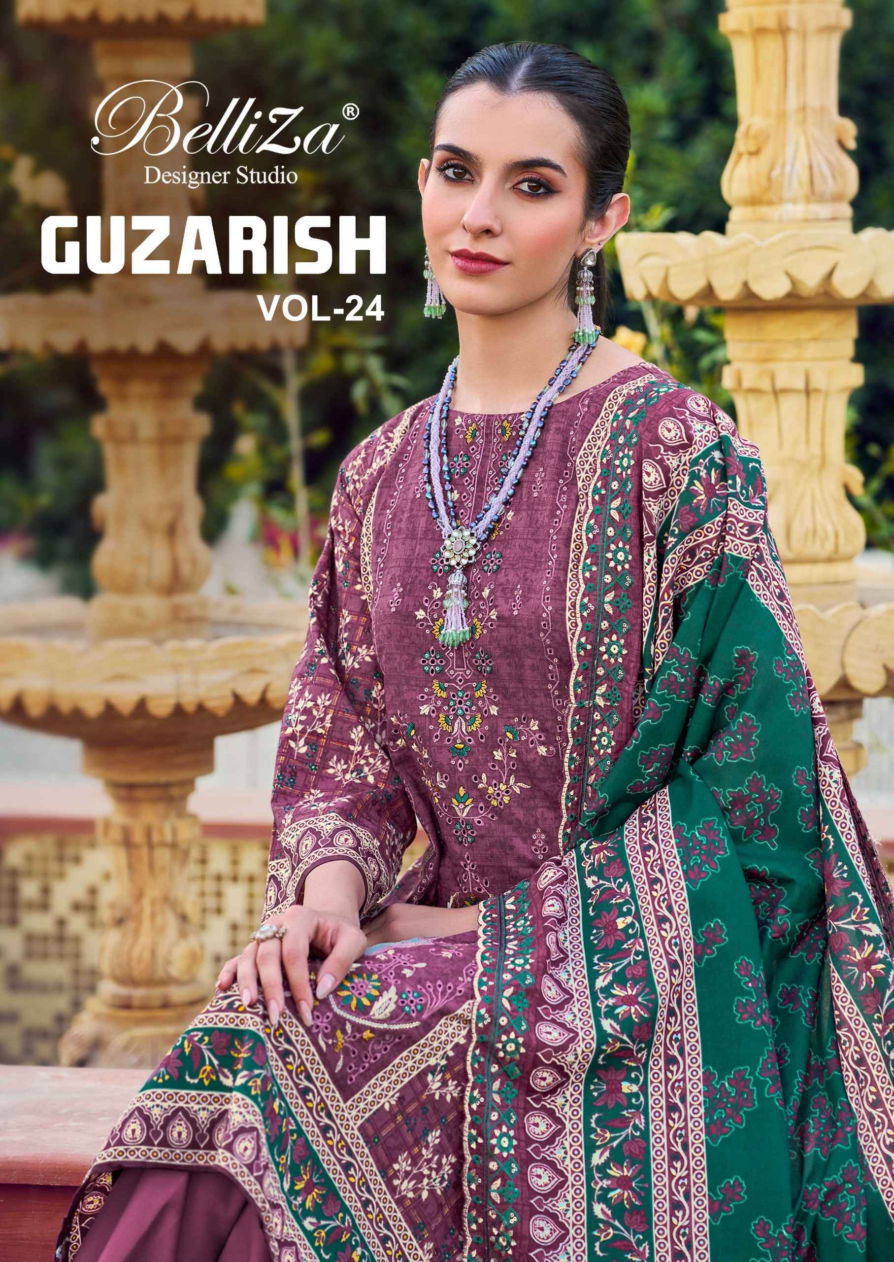 Belliza Designer Guzarish Vol 24 Cotton Dress Material Wholesale Price ( 8 pcs Catalogue )